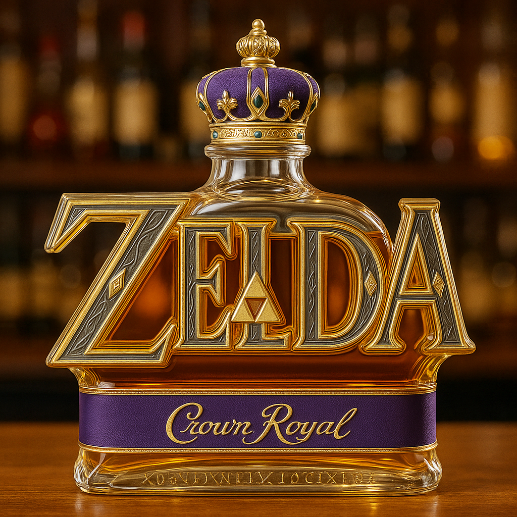 Zelda Whiskey Bottle
