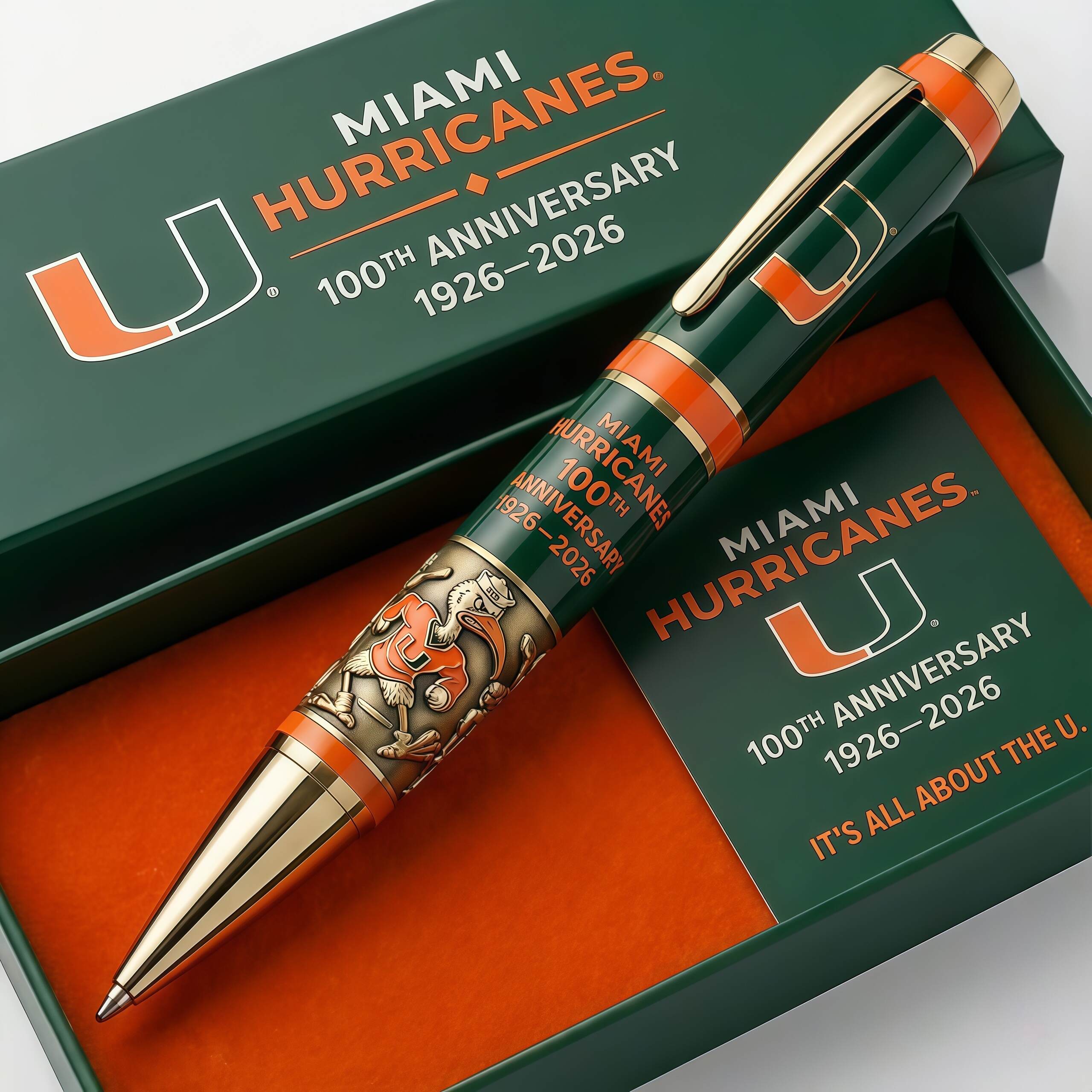 Miami Hurricanes 100th Anniversary Commemorative Pen
