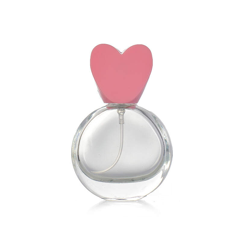 Pink Heart Cap Refillable Perfume Spray Bottle