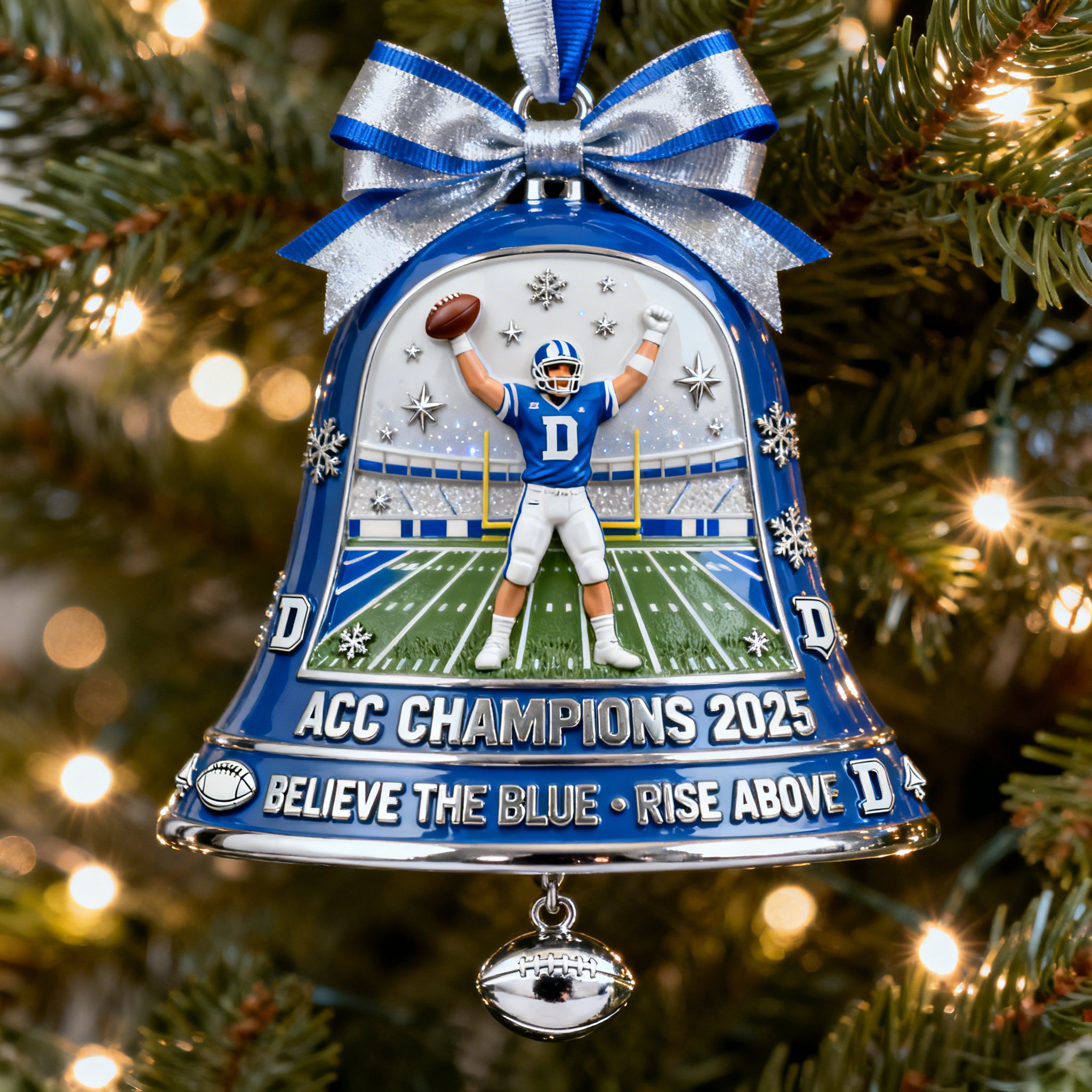 The ACC Champions Christmas bell ornament