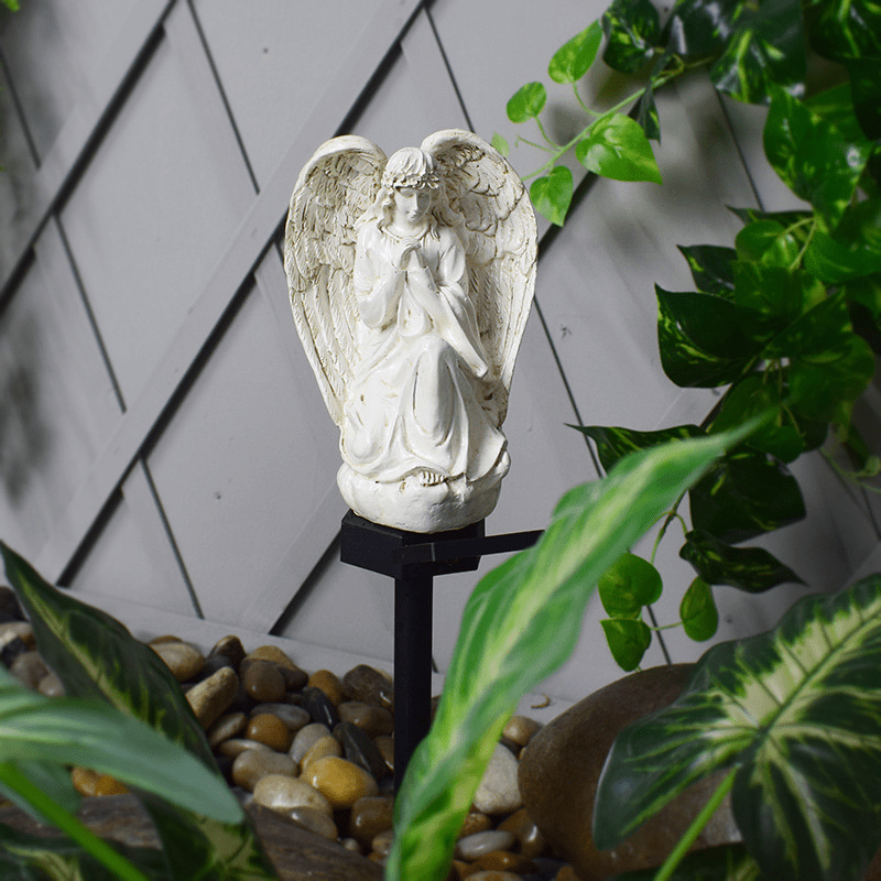 1pc Solar Floor Light, Waterproof Garden Ground Plug Light, Angel LED Floor Lamp, For Garden Landscape Lawn & Outdoor Decoration