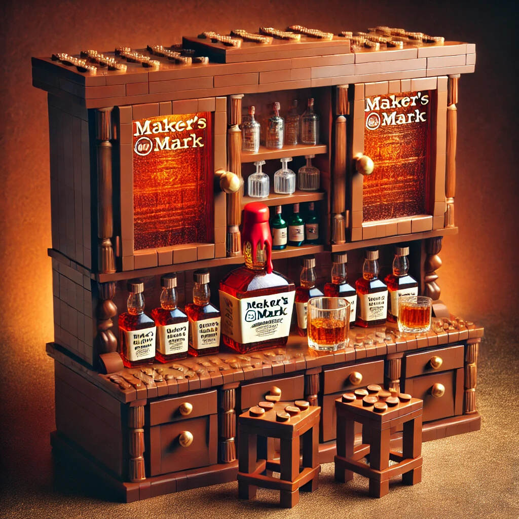 Brick Whiskey Cabinet Set