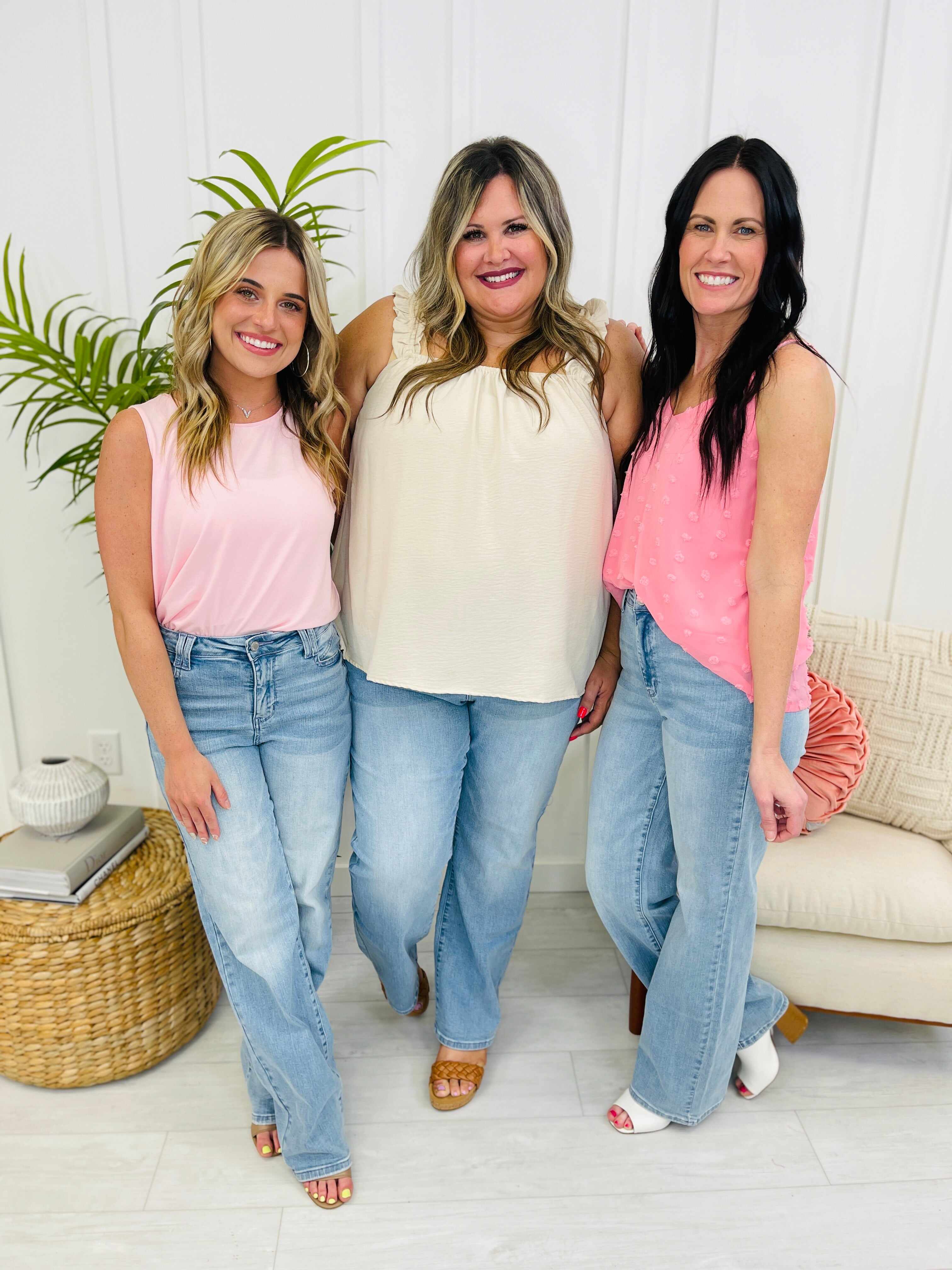 RESTOCK! REG/CURVY Out of Pocket Love Lavender Stitching Wide Leg Jeans