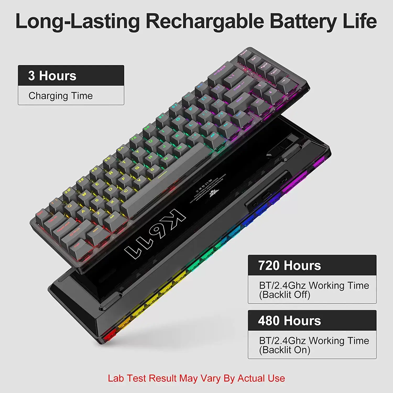 NPET K10 Wired Gaming Keyboard, LED Backlit, Spill-Resistant Design, Multimedia Keys, Quiet Silent USB Membrane Keyboard for Desktop, Computer, PC (Black)