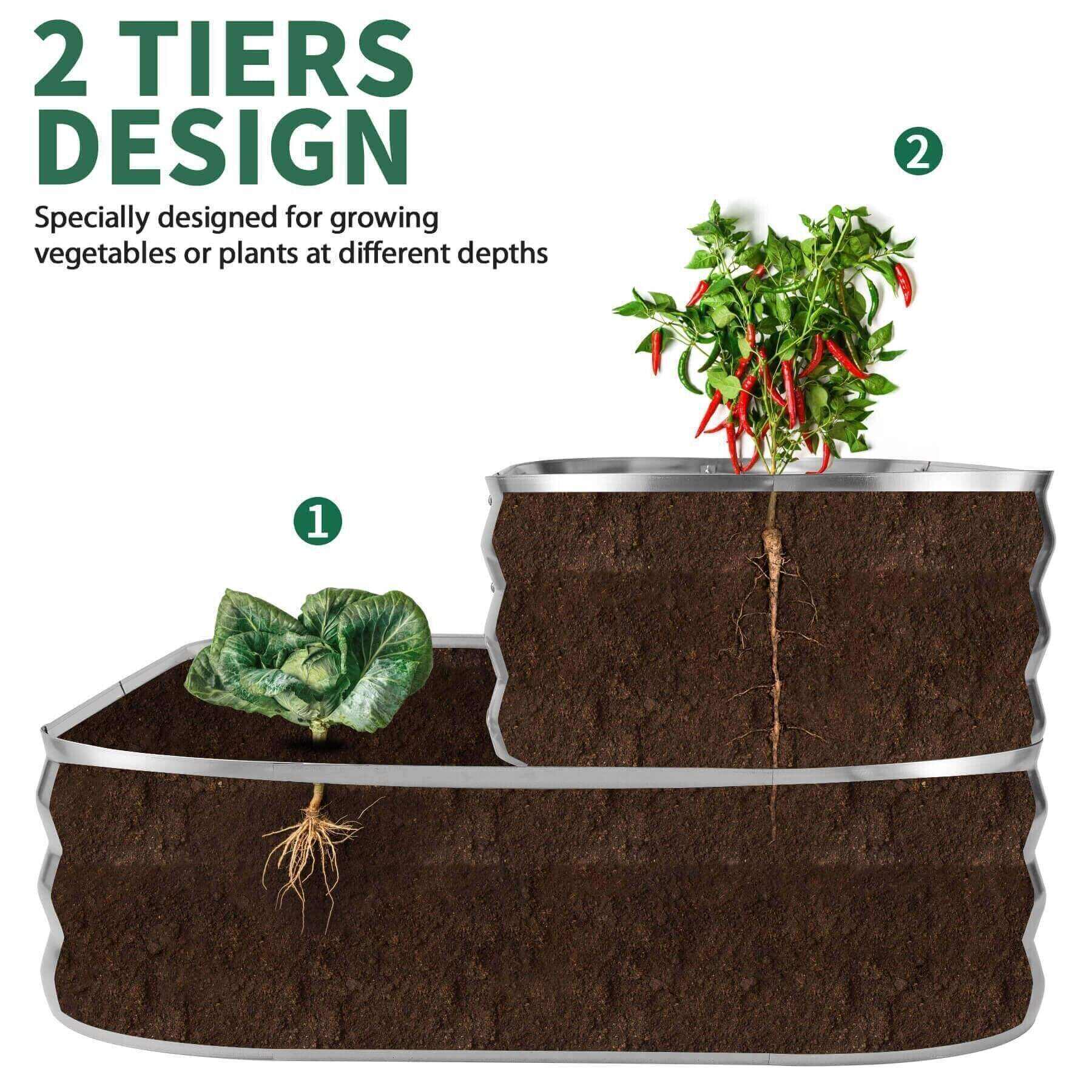 2-Tier Raised Garden Beds Kit