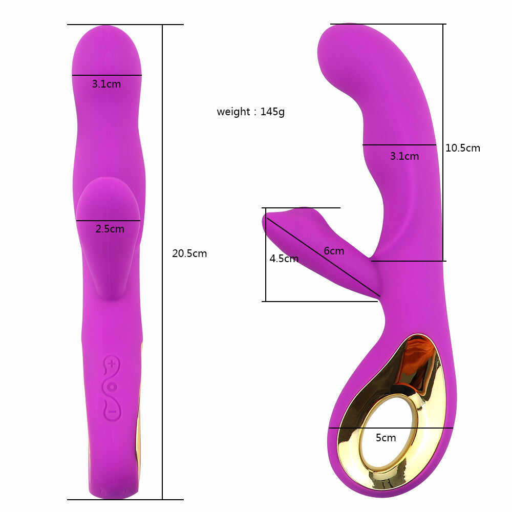 G-Spot Rabbit Vibrator with Clitoral Stimulator – Waterproof Rechargeable