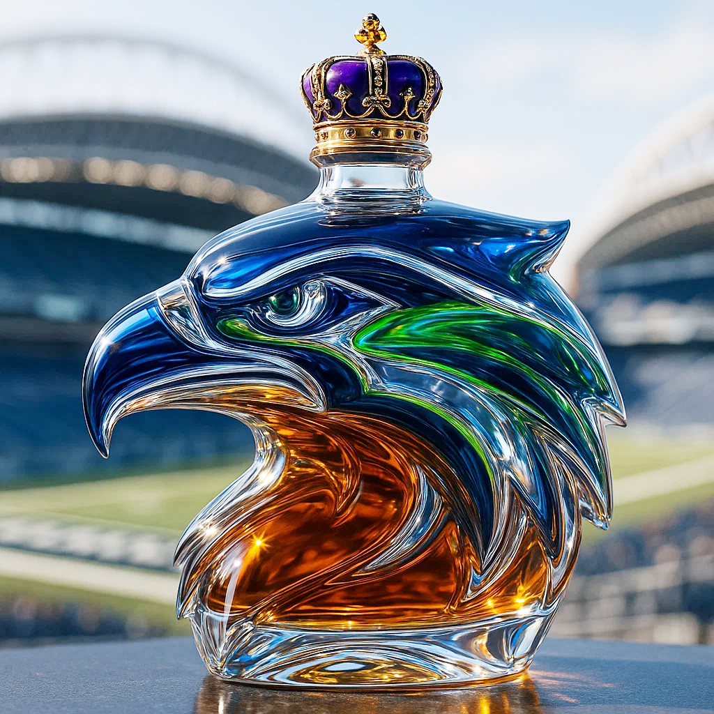 Seattle Seahawks  Limited Edition Whisky Bottle
