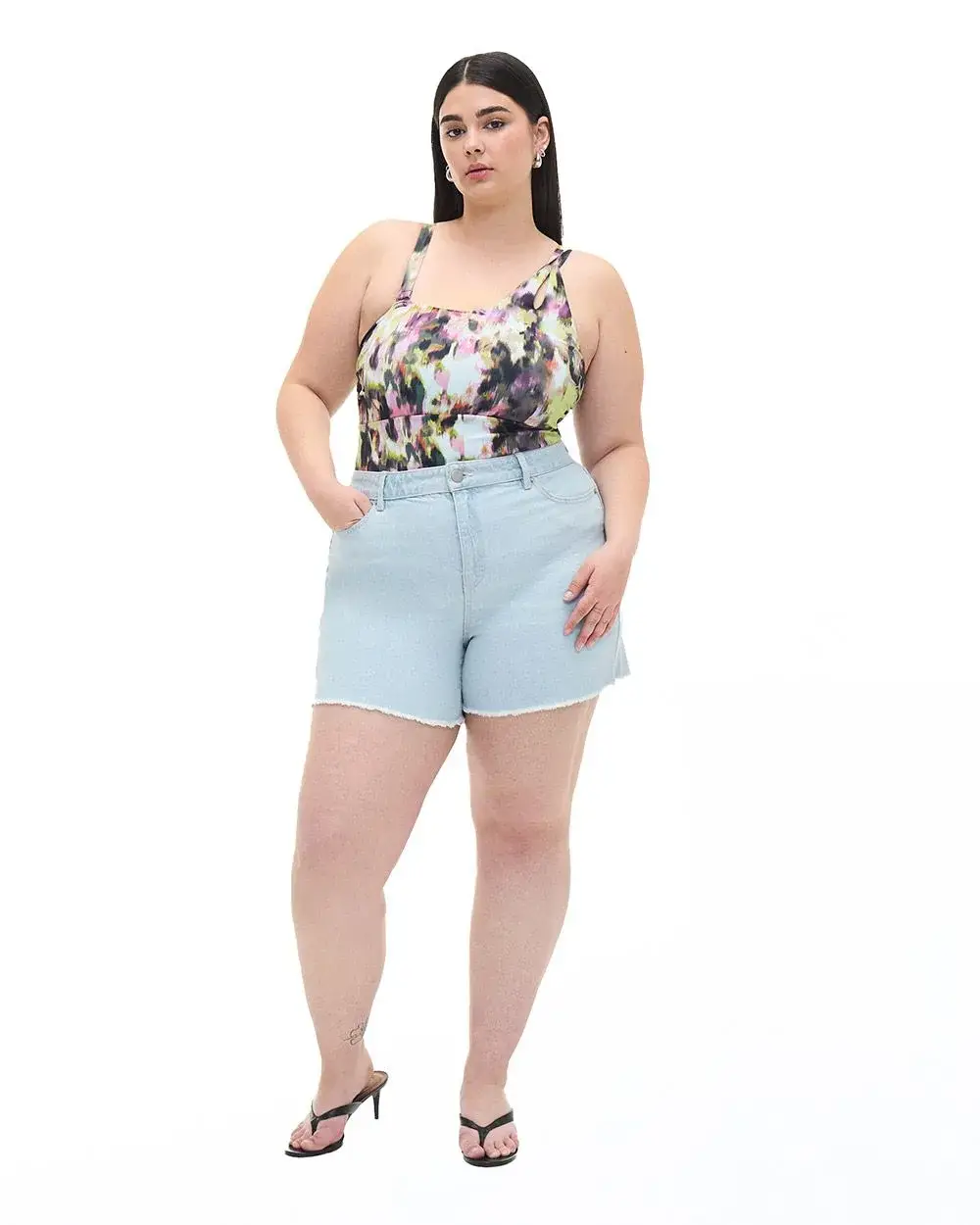 Responsible, Distressed Denim Short - Addition Elle