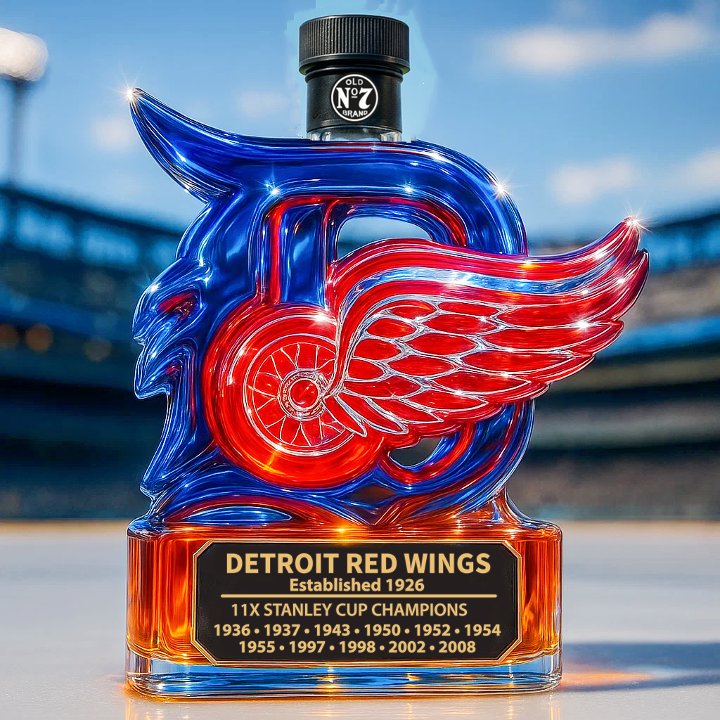 Detroit Red Wings Whiskey Bottle