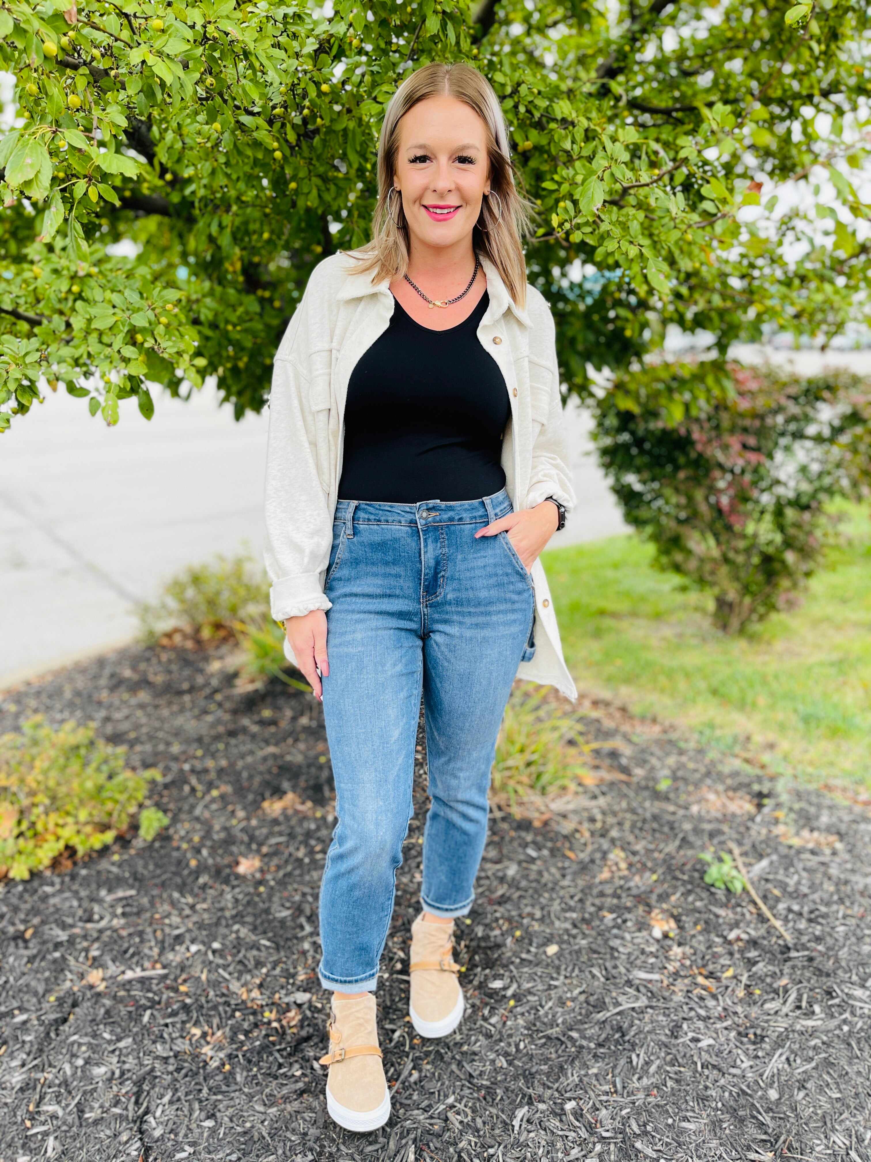 Plus/Reg Saved By The Bell Slim Fit Jeans