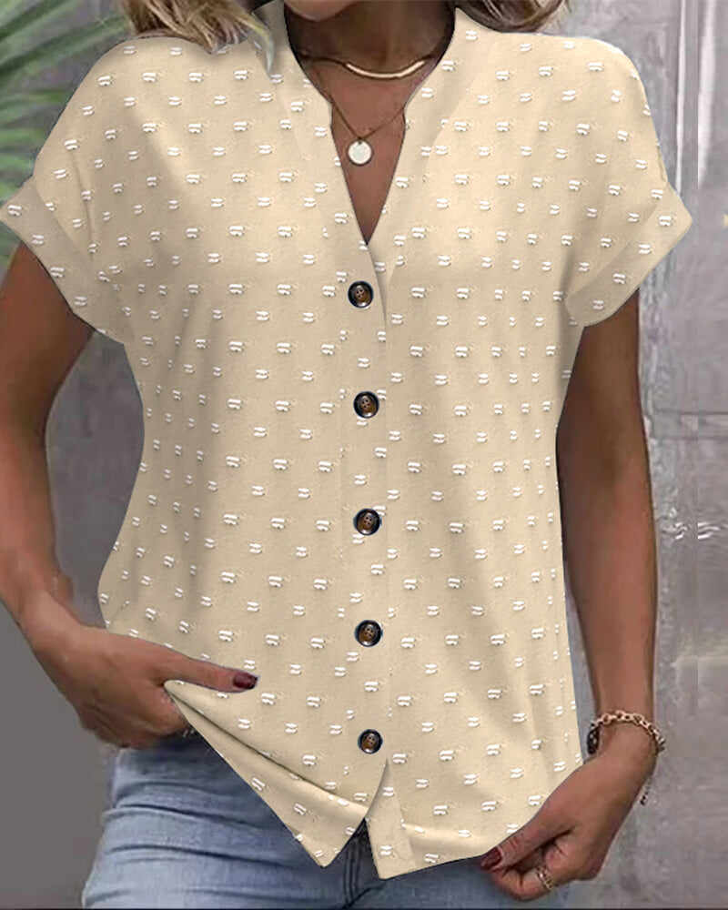 Blue Drop Shoulder Blouse