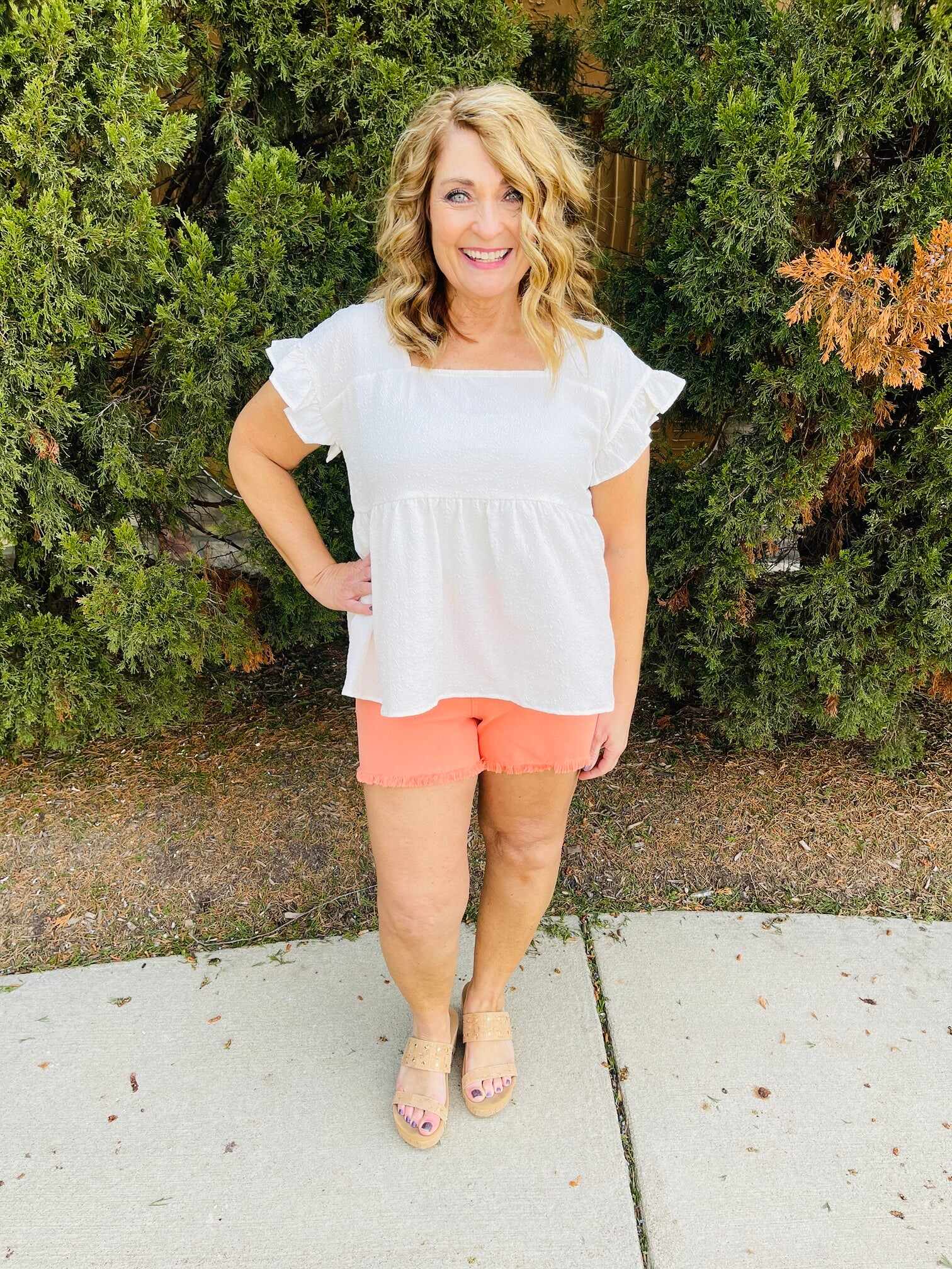 REG/CURVY Pretty As A Peach Shorts