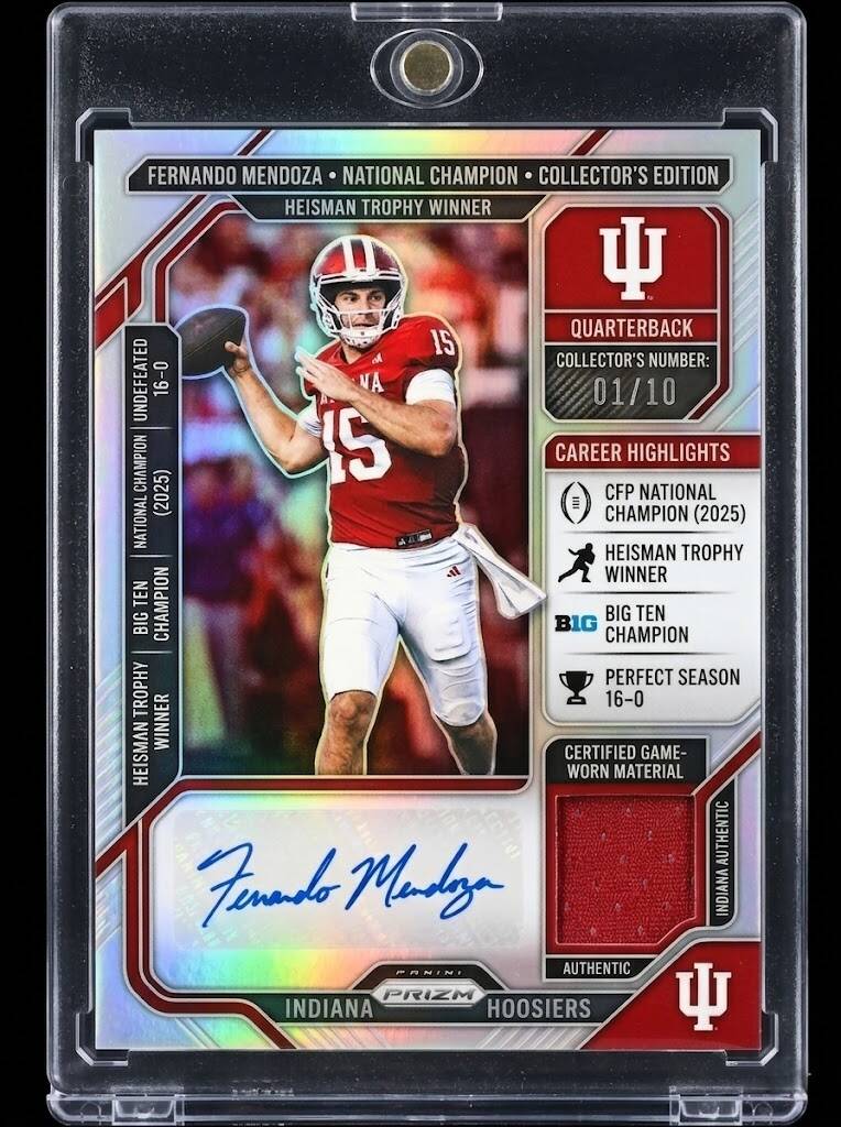 Fernando Mendoza Rookie Auto Patch Prizm Card