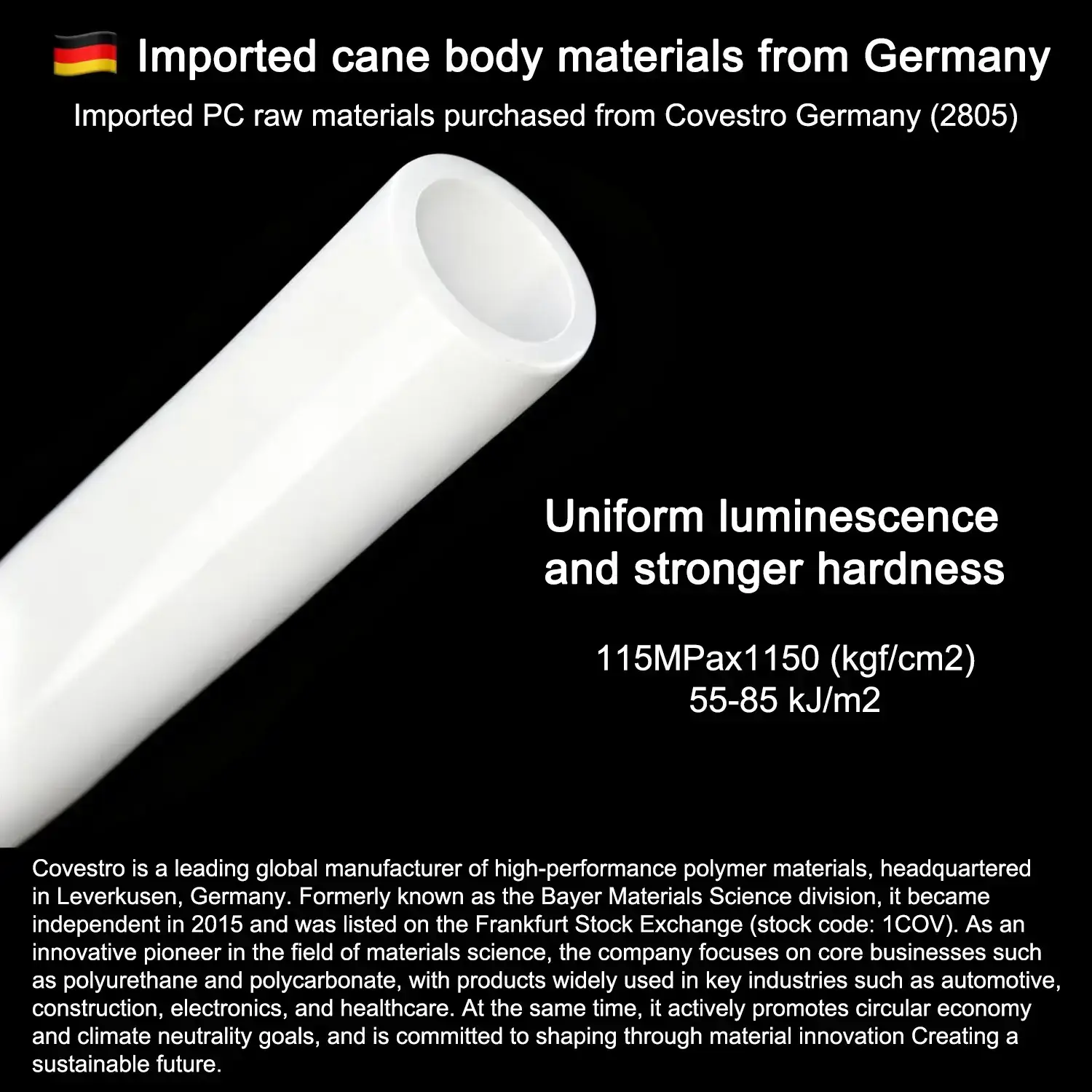 Laser Saber Style Trekking Poles - Non-Foldable Built-in LED Light Strip Hiking Sticks, Adjustable Waterproof Aircraft Aluminum with Anti-Slip Grip, Photo Ready for Night Hiking Camping Emergency Safety