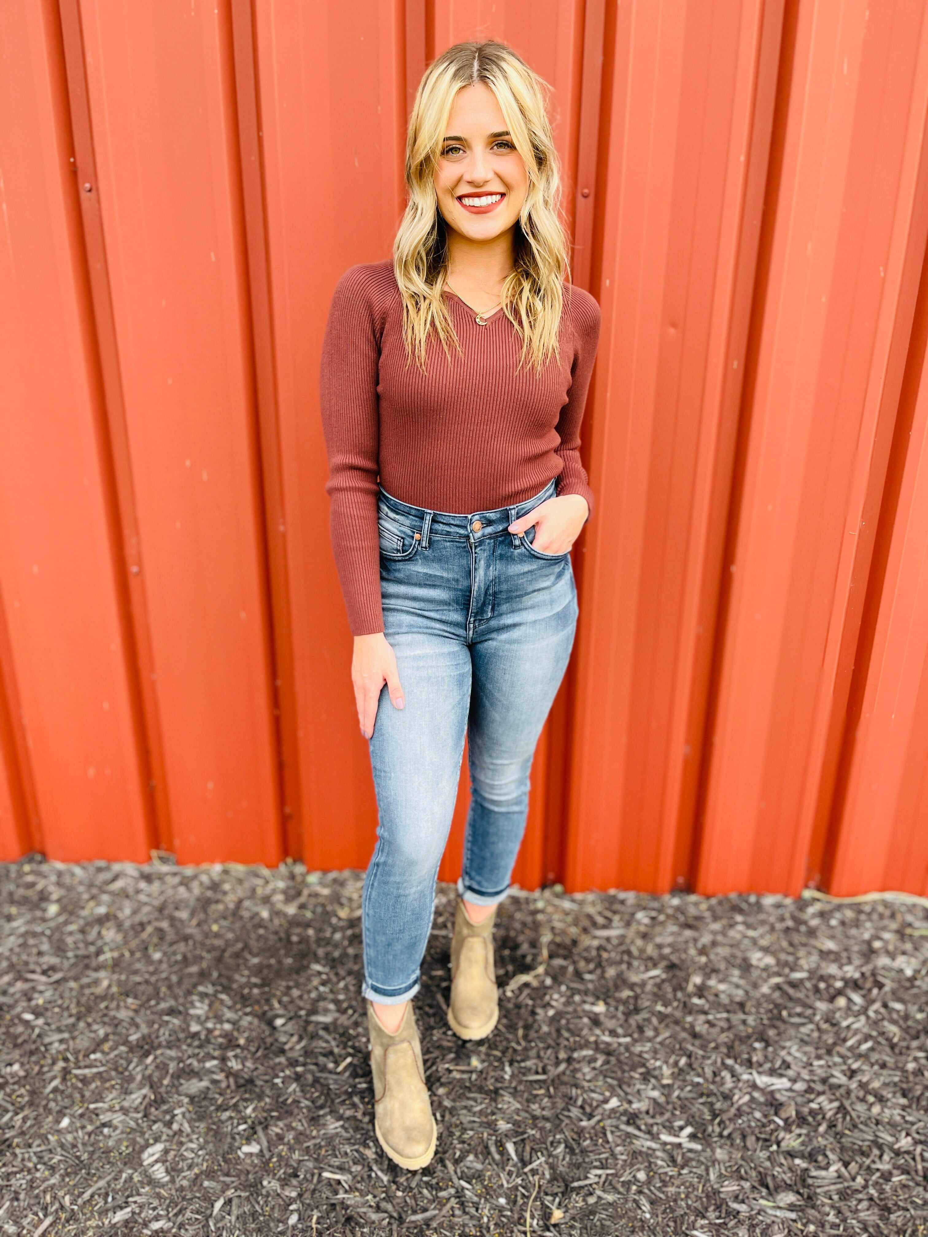Tummy Control Skinny Jeans in Reg/Curvy Total Infatuation Restock