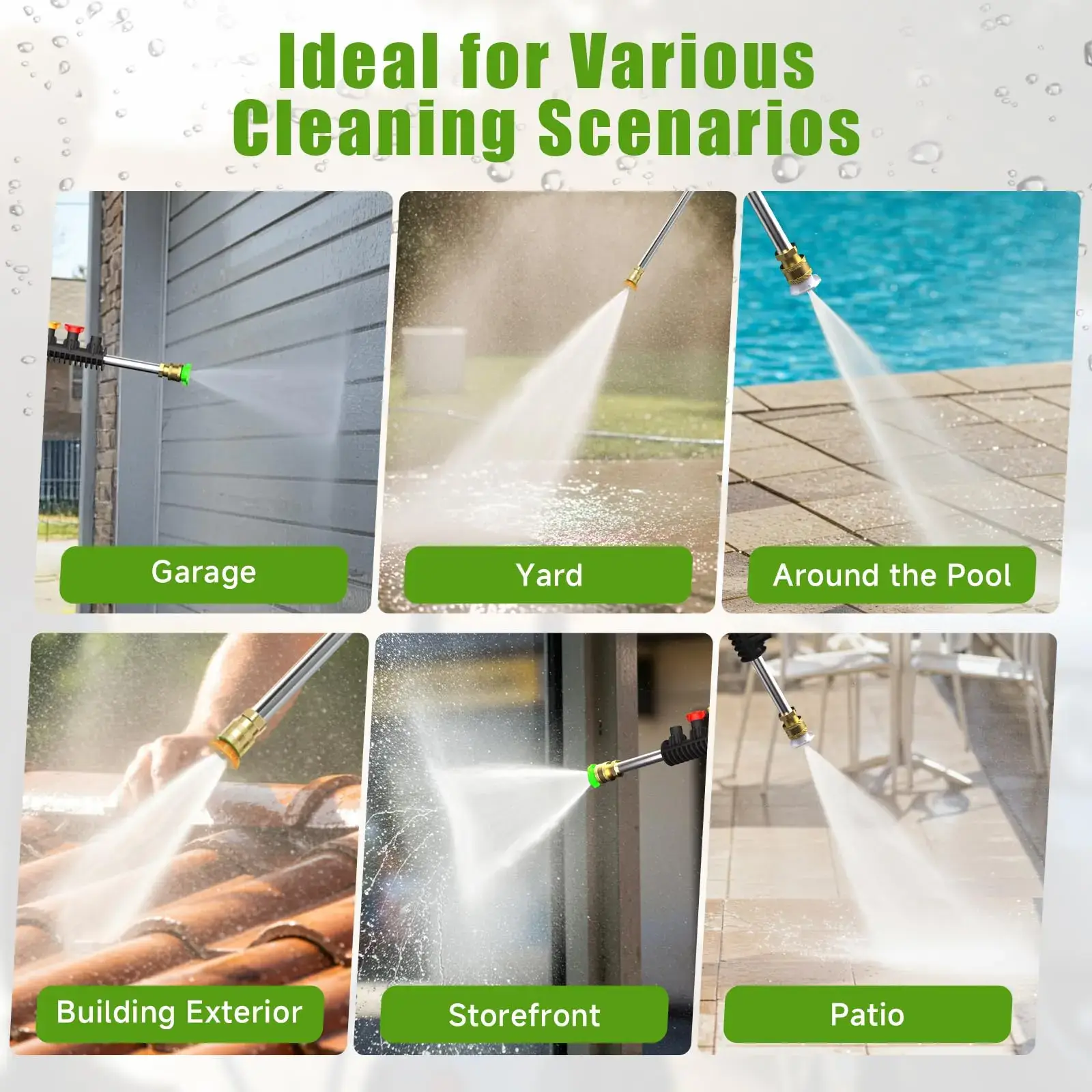 Electric Pressure Washer 2600 PSI 2.4 GPM with 4 Nozzles & Foam Cannon