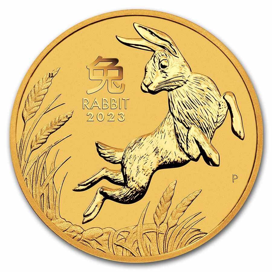 2023 Australia 1 oz Gold Lunar Rabbit BU