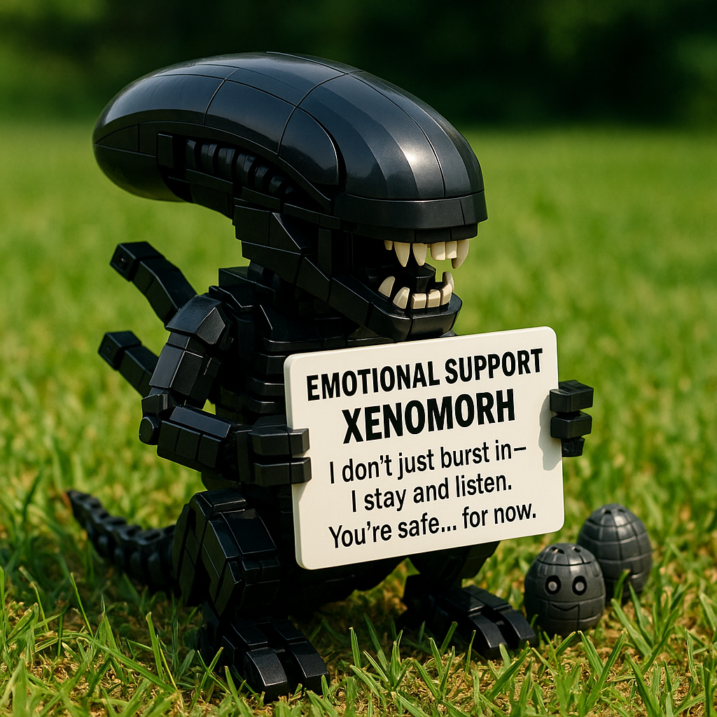 Xenomorph Emotional Support Building Block Dolls