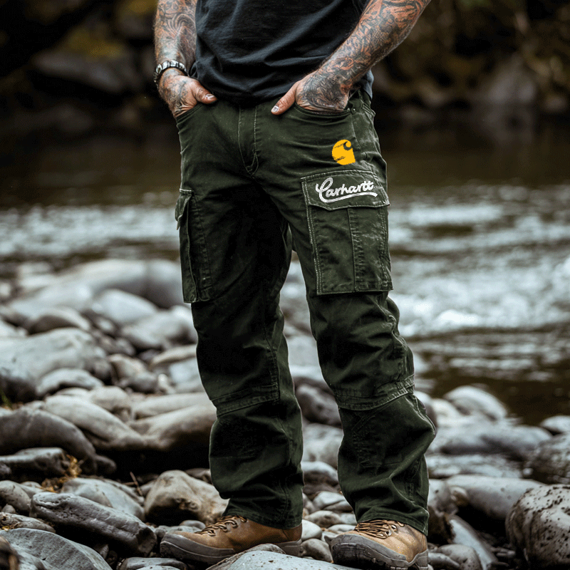Cargo Pants With Printed Logo For Outdoor Adventures