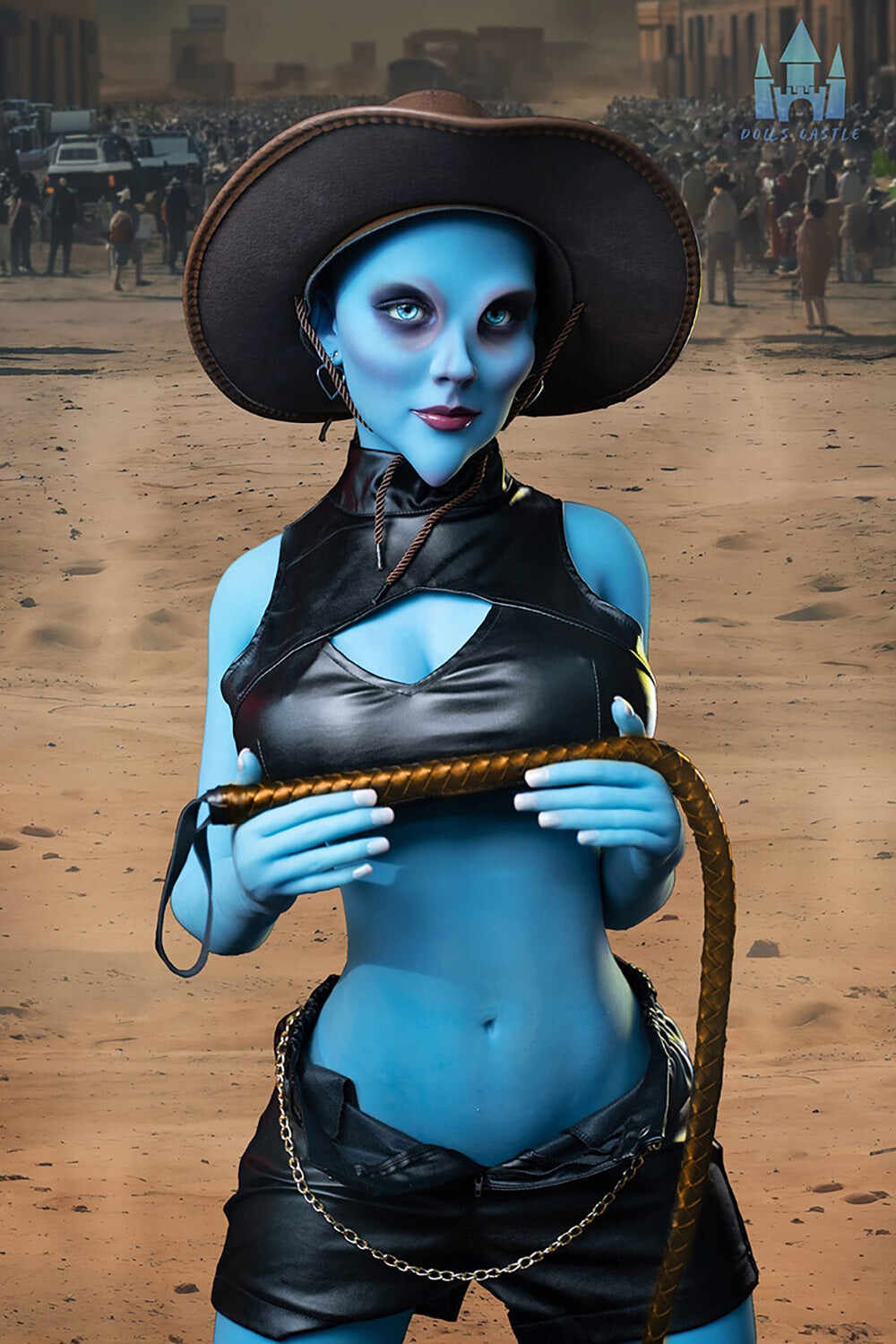 Dolls Castle Avatar 5ft58 / 170cm G#A12 Head TPE Full Size Blue Skin Alien Sex Doll