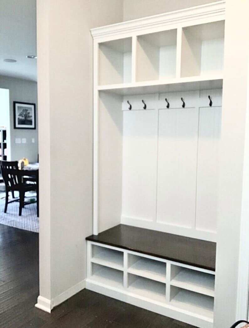 MORAGA 3-section entryway mudroom bench