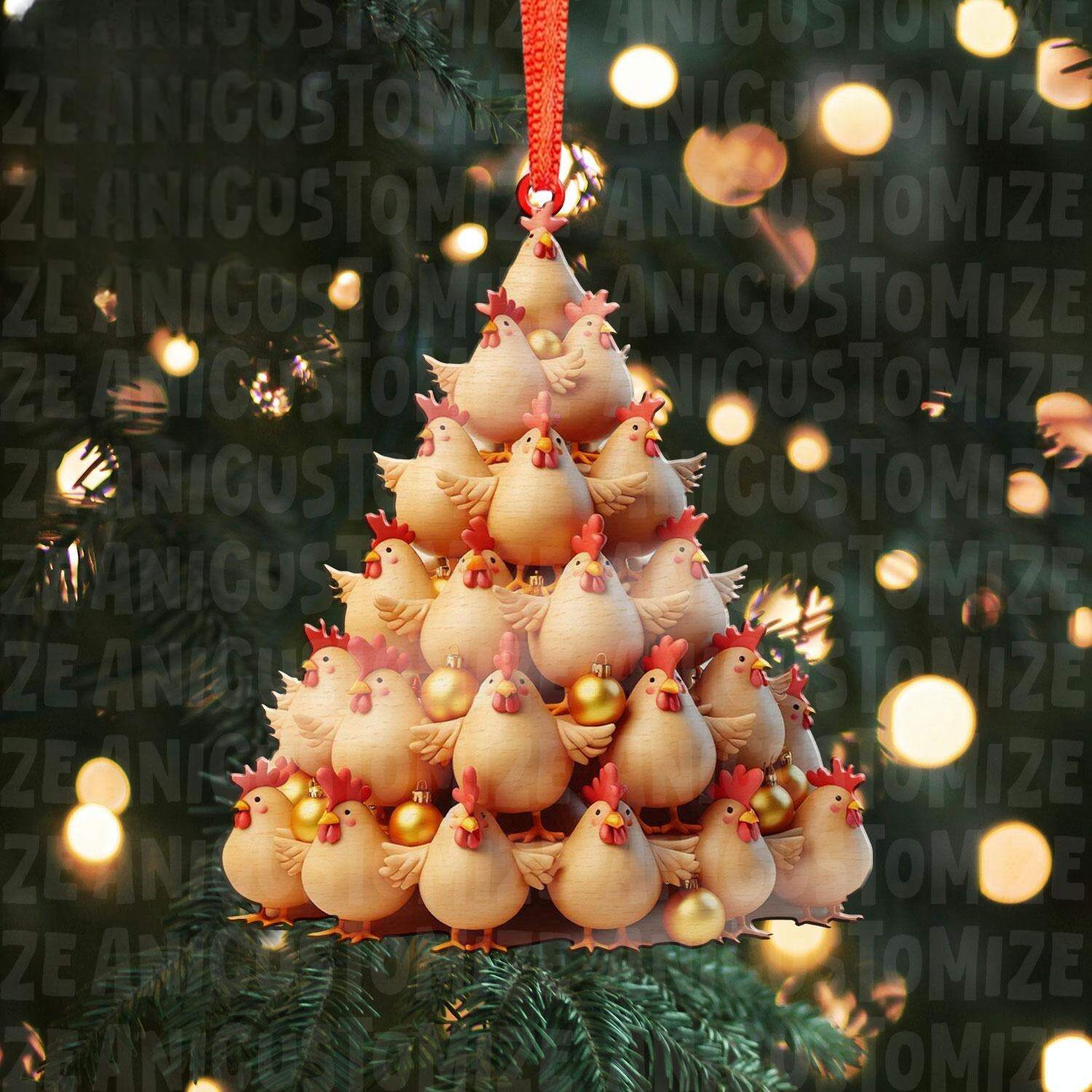 🐔Chicken Christmas Ornament