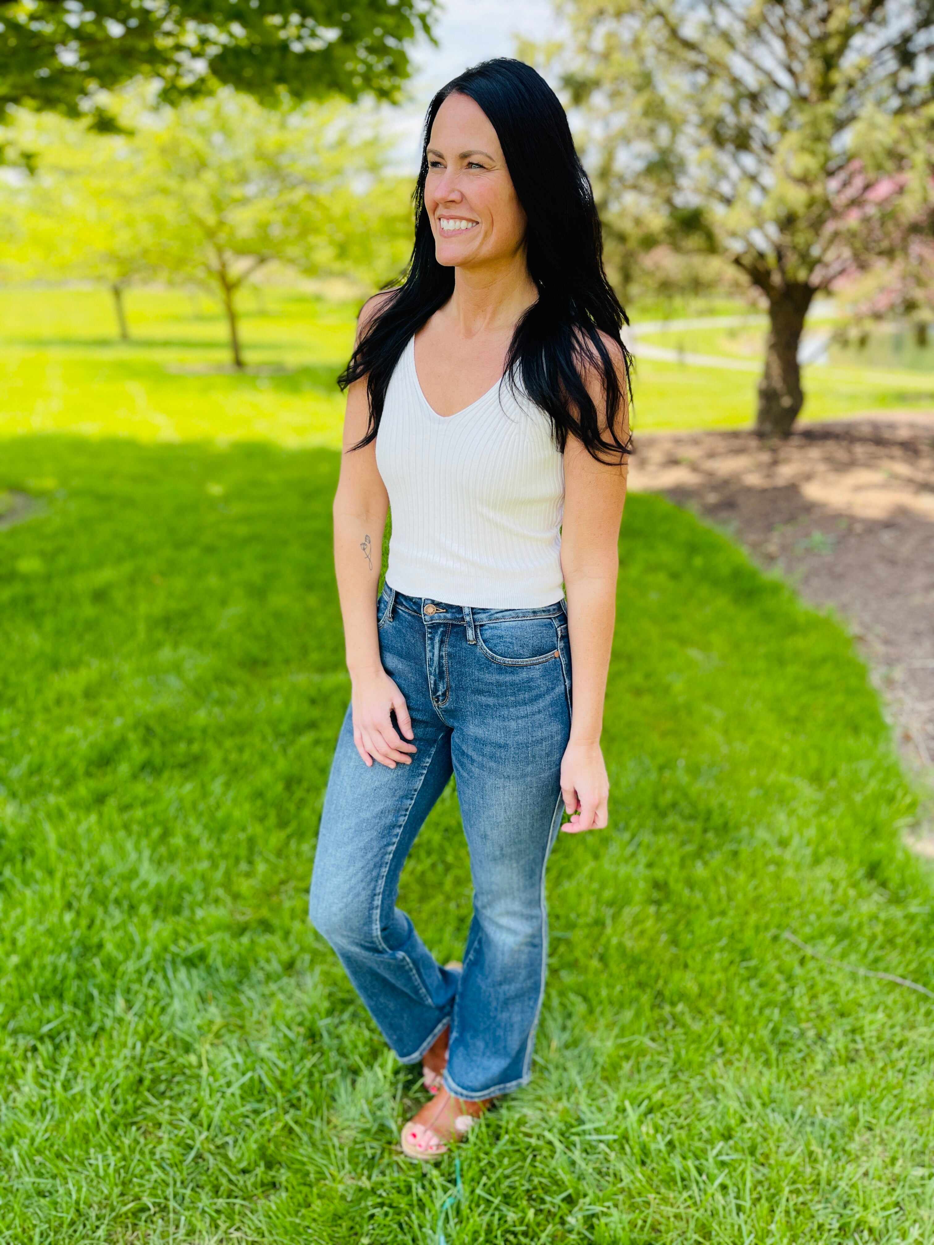 REG/CURVY Can't Compete Midrise Bootcut Jeans