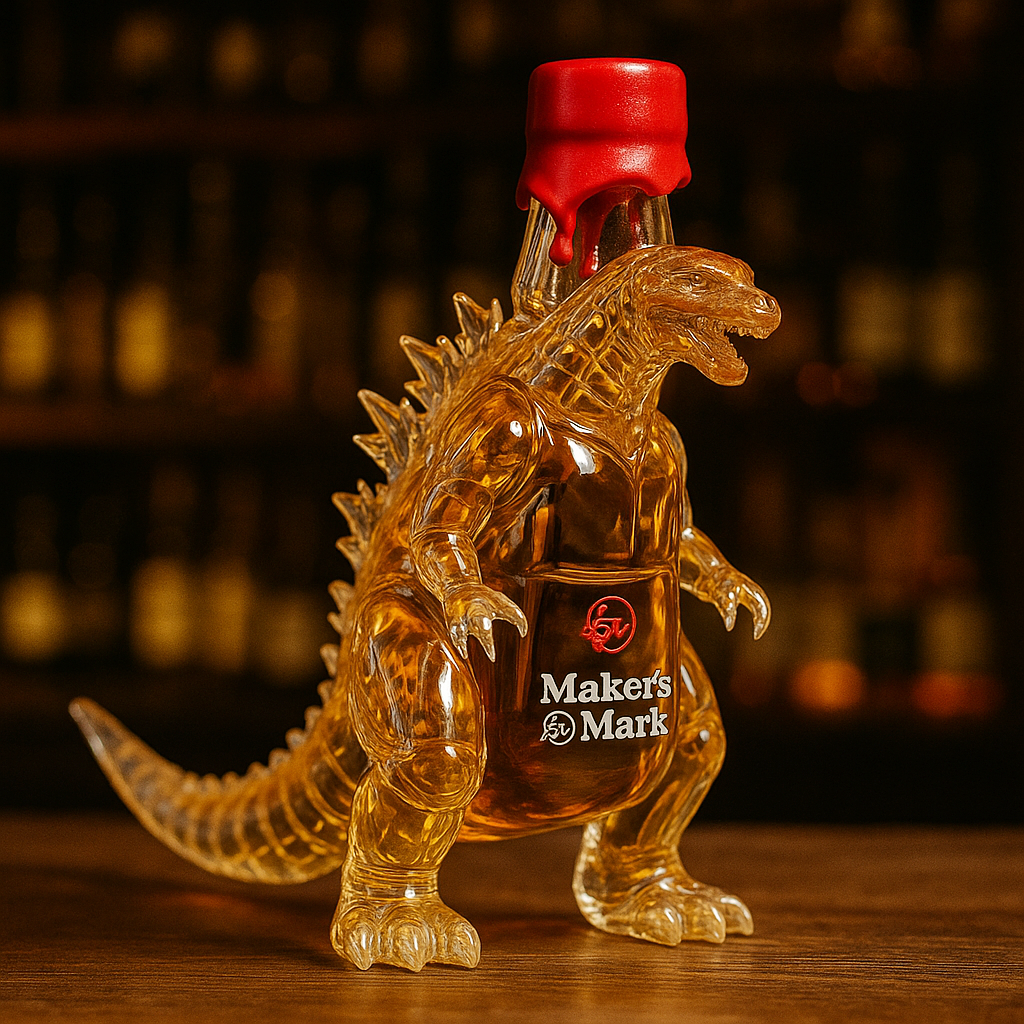 Godzilla Whiskey Bottle