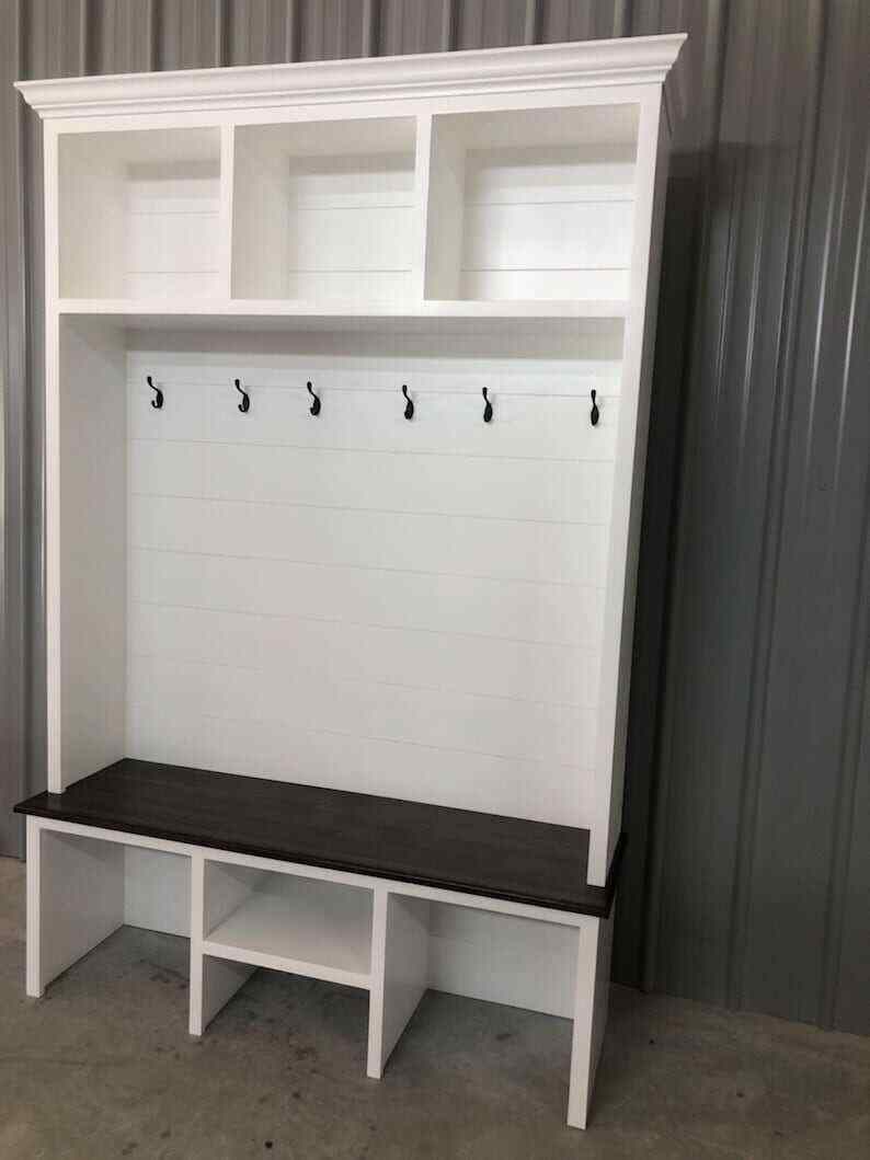 BLUFFTON 3 section mudroom locker hall tree