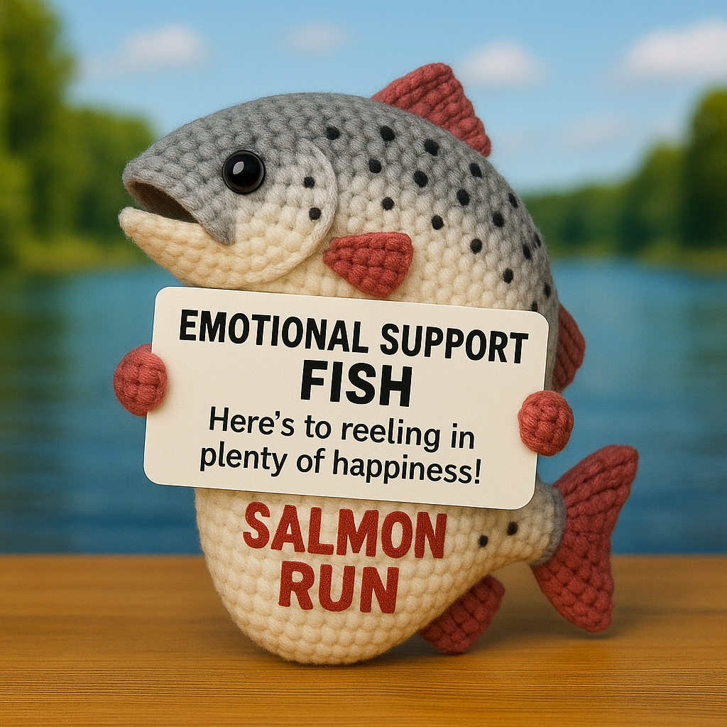 Fishing Emotional Crocheted Support Doll