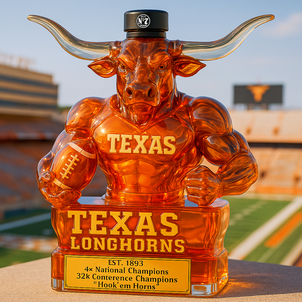 Texas Longhorns Glory Whiskey Bottle