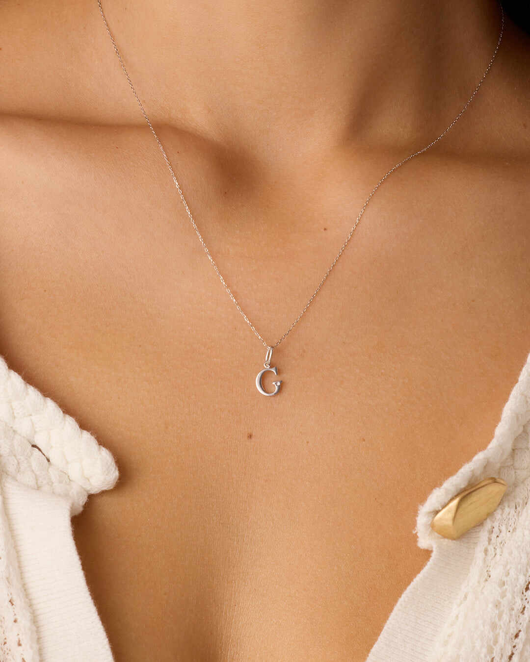 Diamond Vintage Alphabet Charm