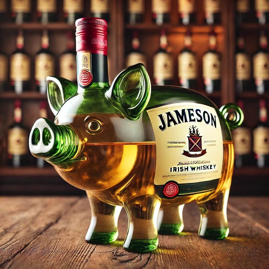 Pig Whiskey Bottle