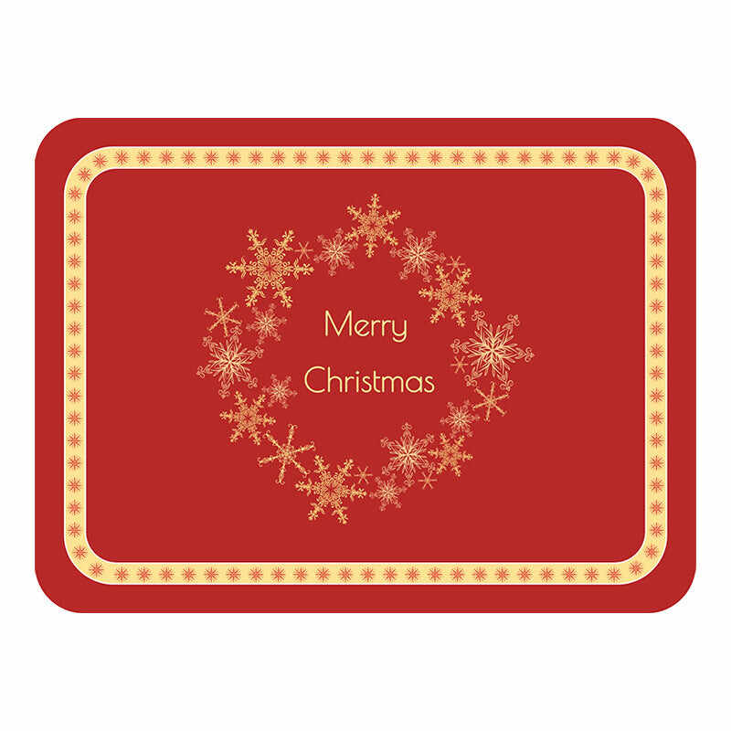 Faux Leather Christmas Heat Resistant Placemats (2 Pcs)
