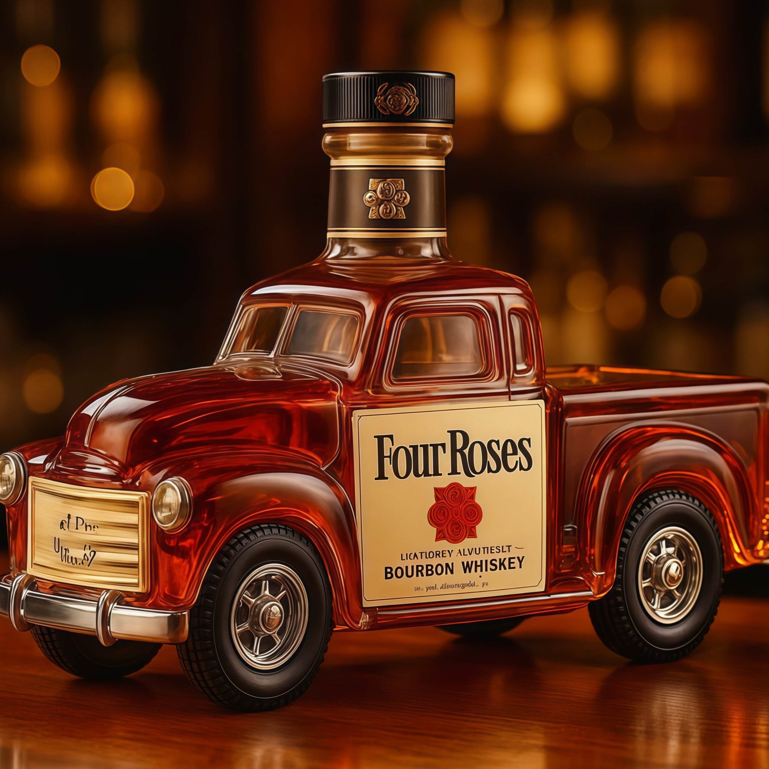 Pickup Truck Whiskey Bottle