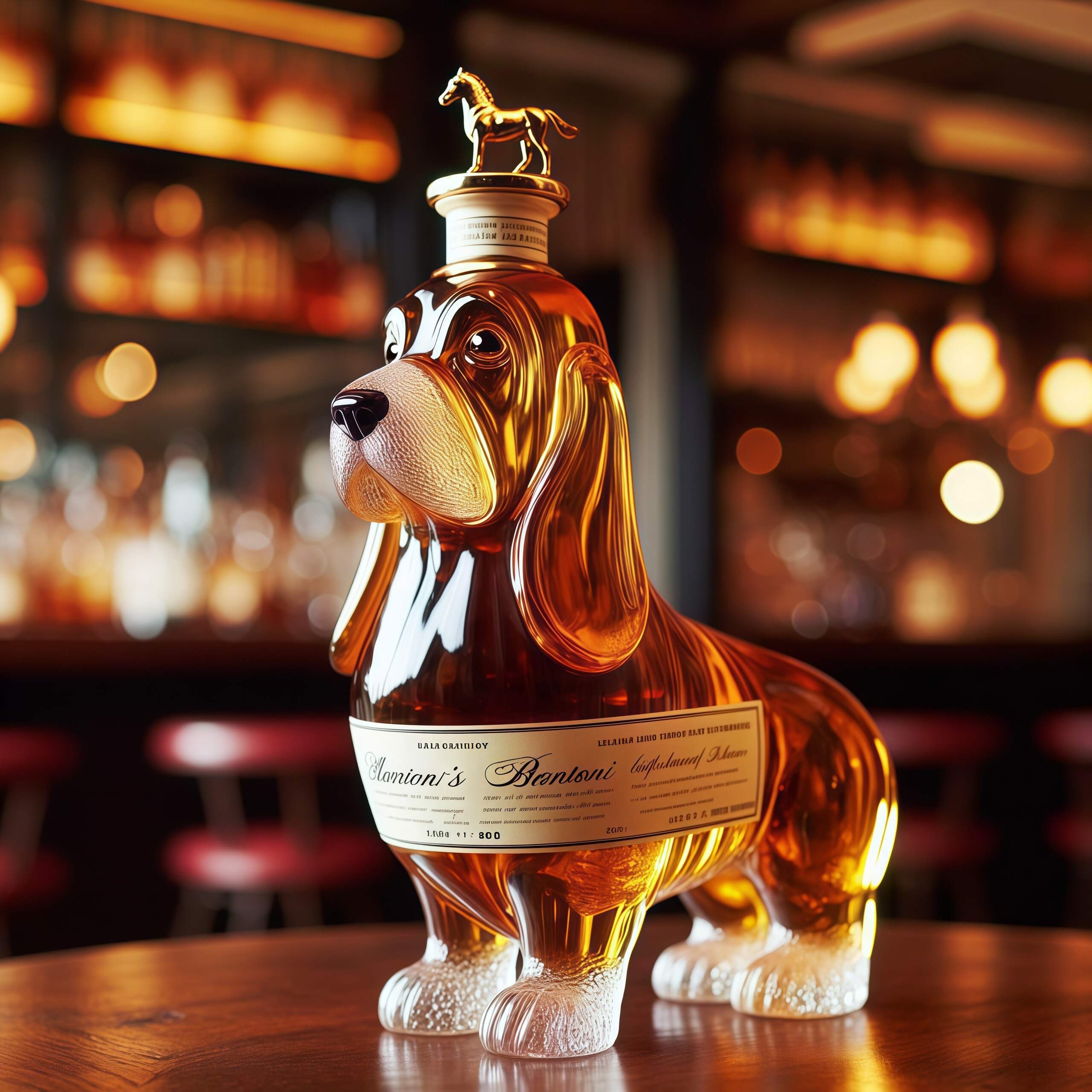 Basset Hound Whiskey Bottle