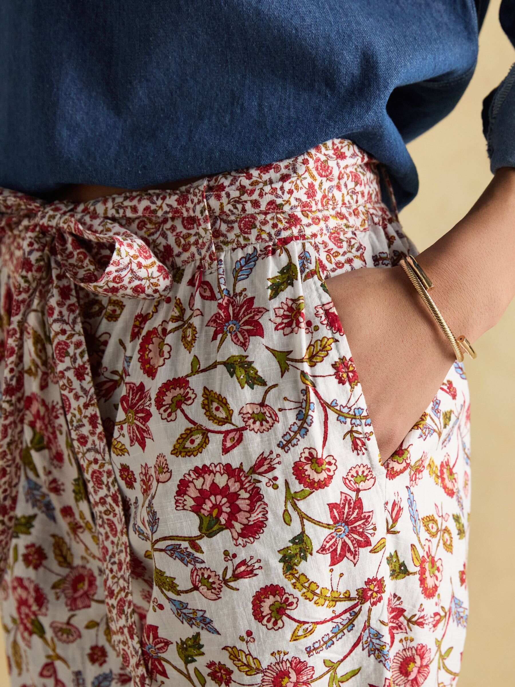Multi Tie Waist Pull On Trousers