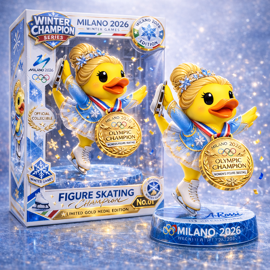 Milano 2026 – Winter Figure Skating Champion Duck (Limited Gold Medal Edition)