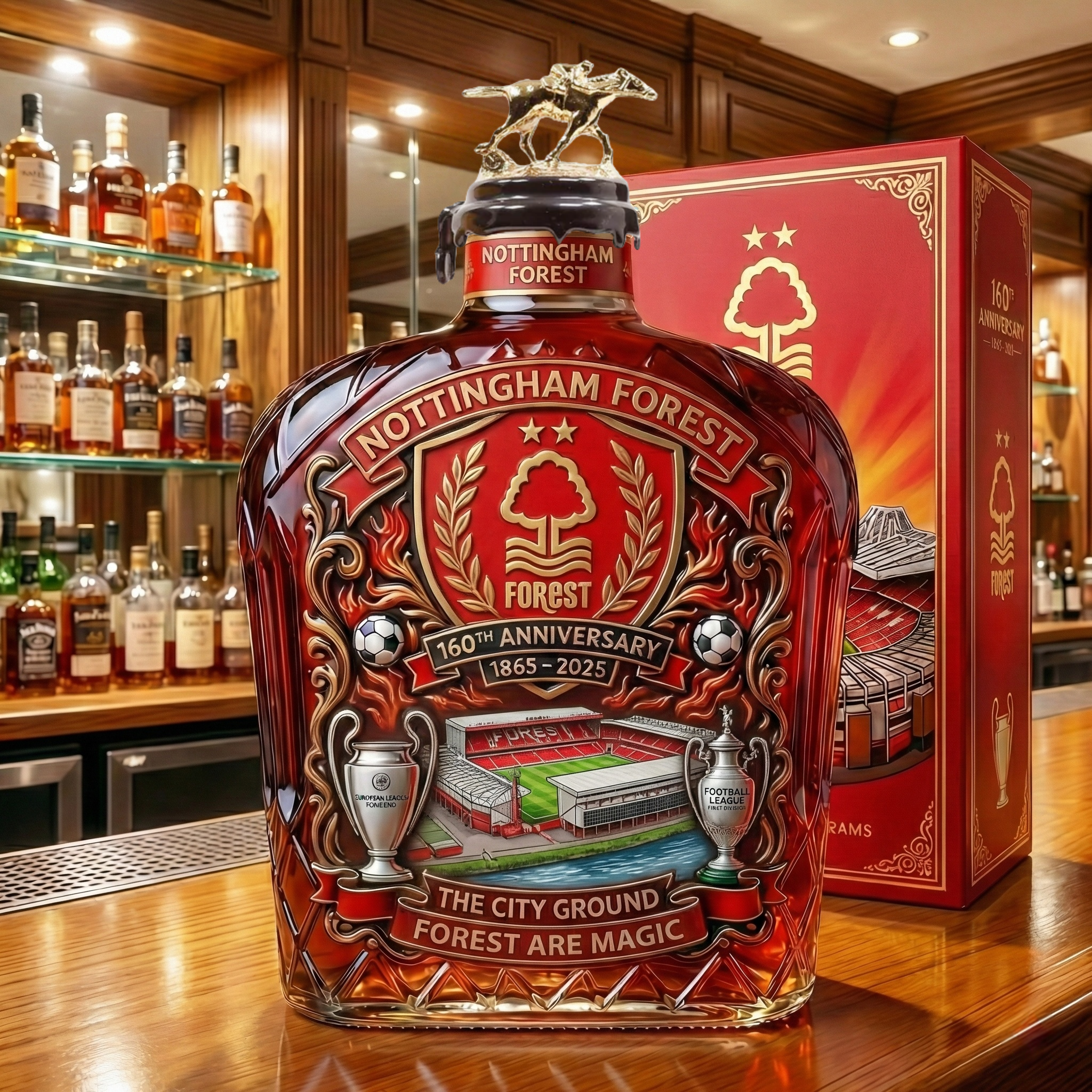 Nottingham Forest Football Club 160th Anniversary Commemorative Whisky Bottle