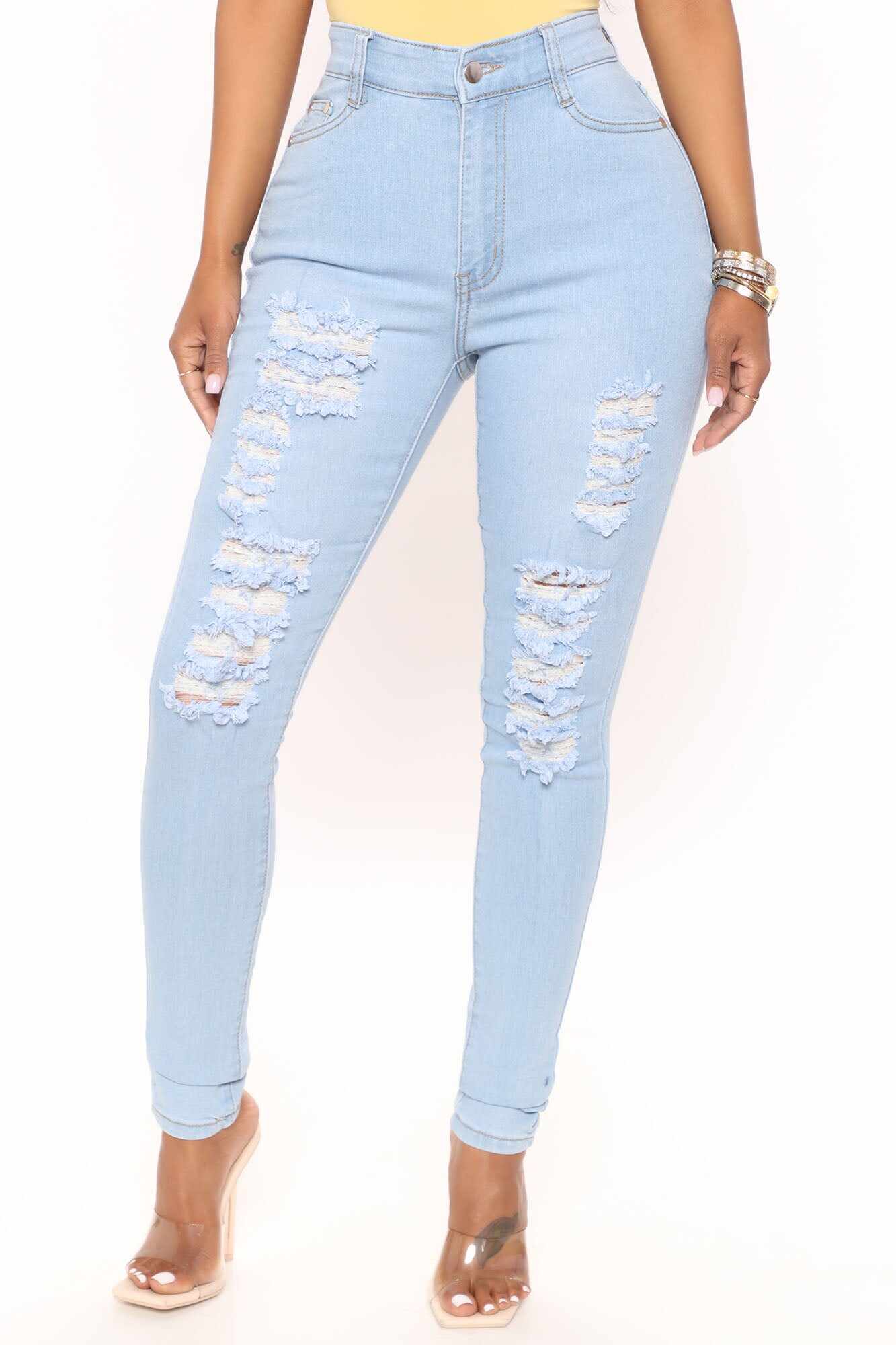 Drive To The Ocean Jeans - Light Blue Wash
