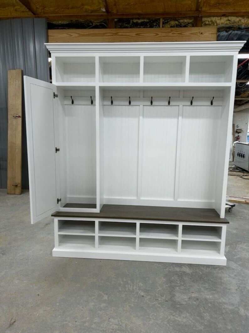 FORT MYERS 4 section hall tree with bench and coat rack