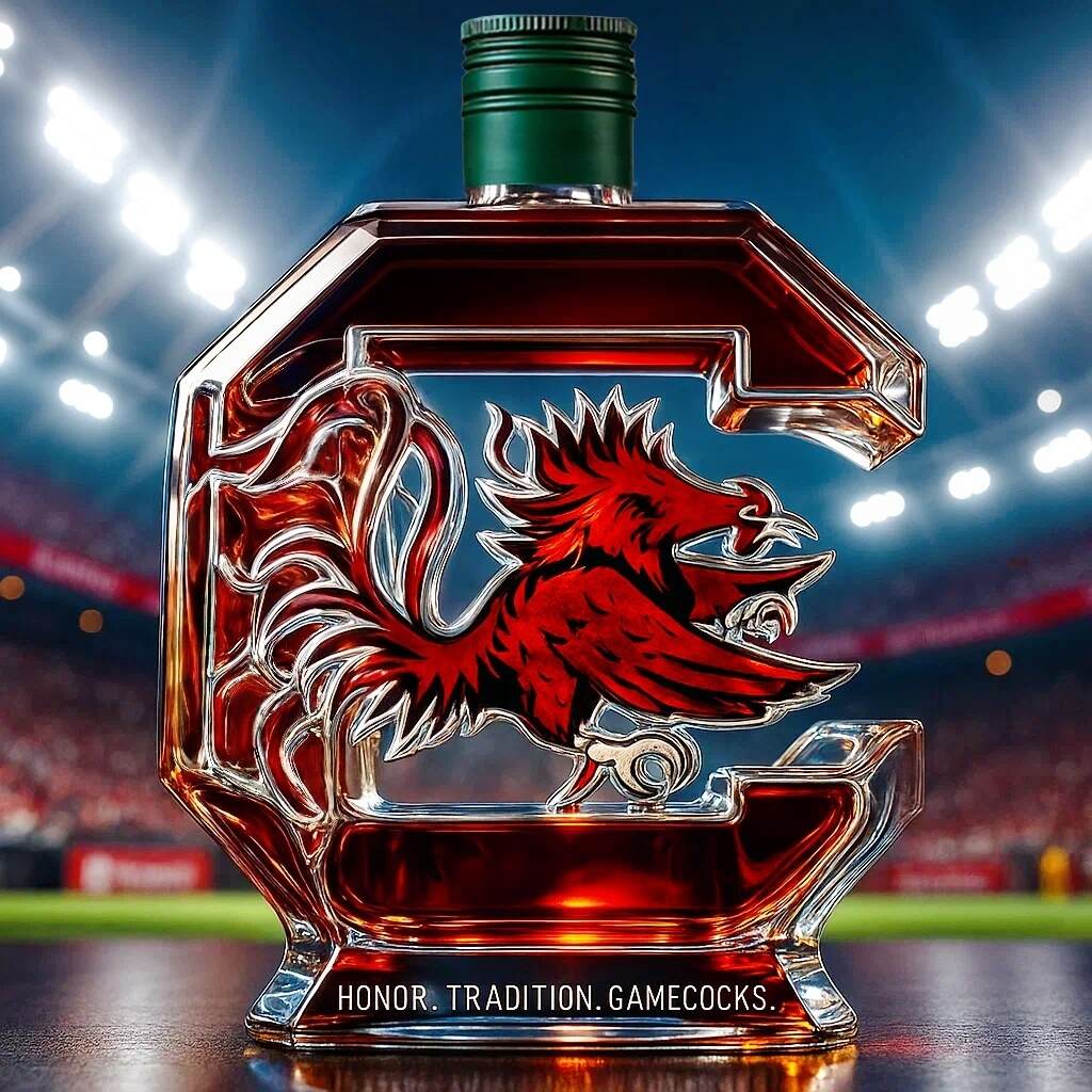 South Carolina Gamecocks Whiskey Bottle