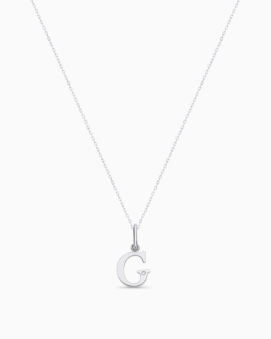 Diamond Vintage Alphabet Charm Necklace