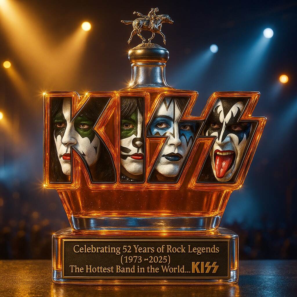 KISS 52th Anniversary Whiskey Bottle