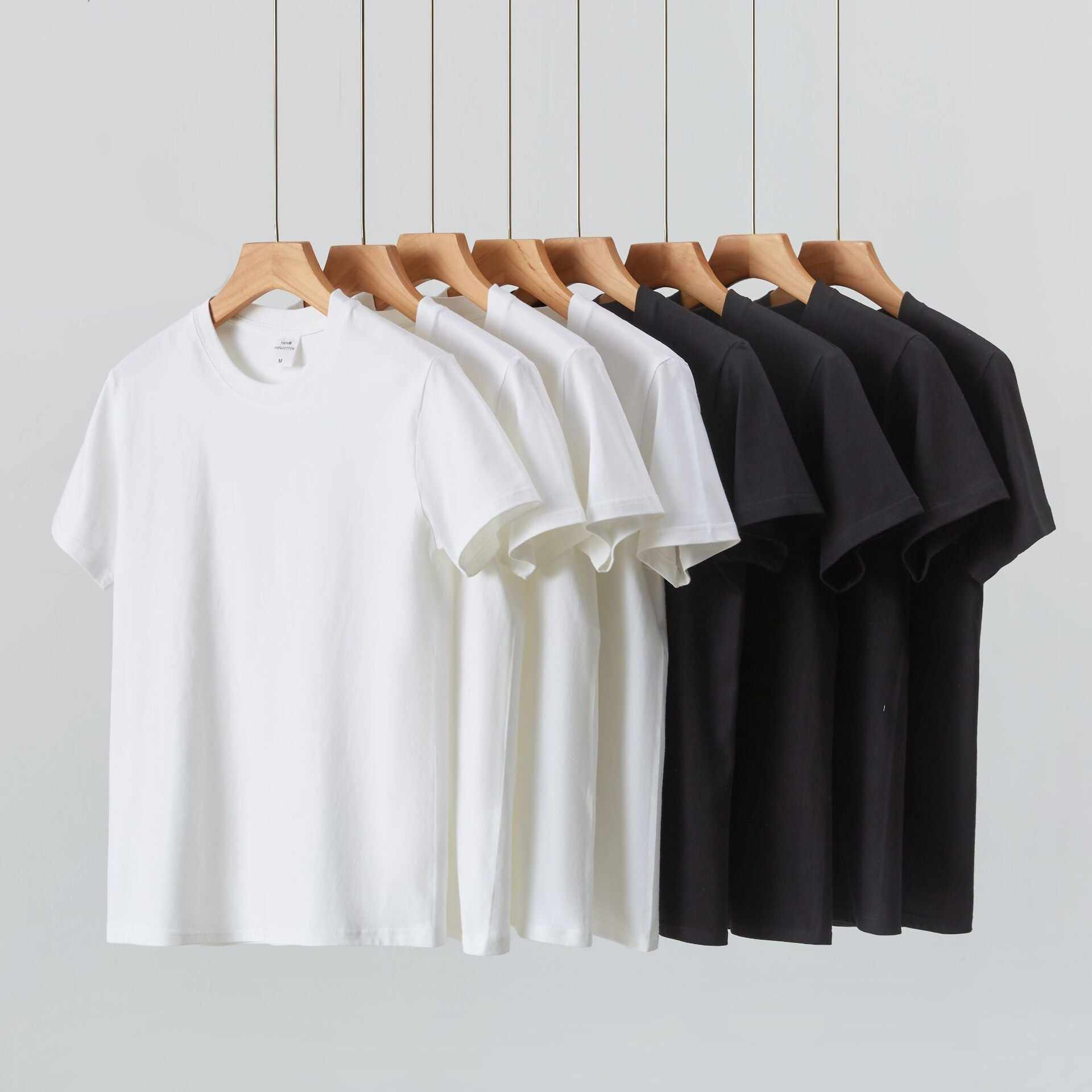 Women's Cotton White Short-sleeved Slim Korean Style