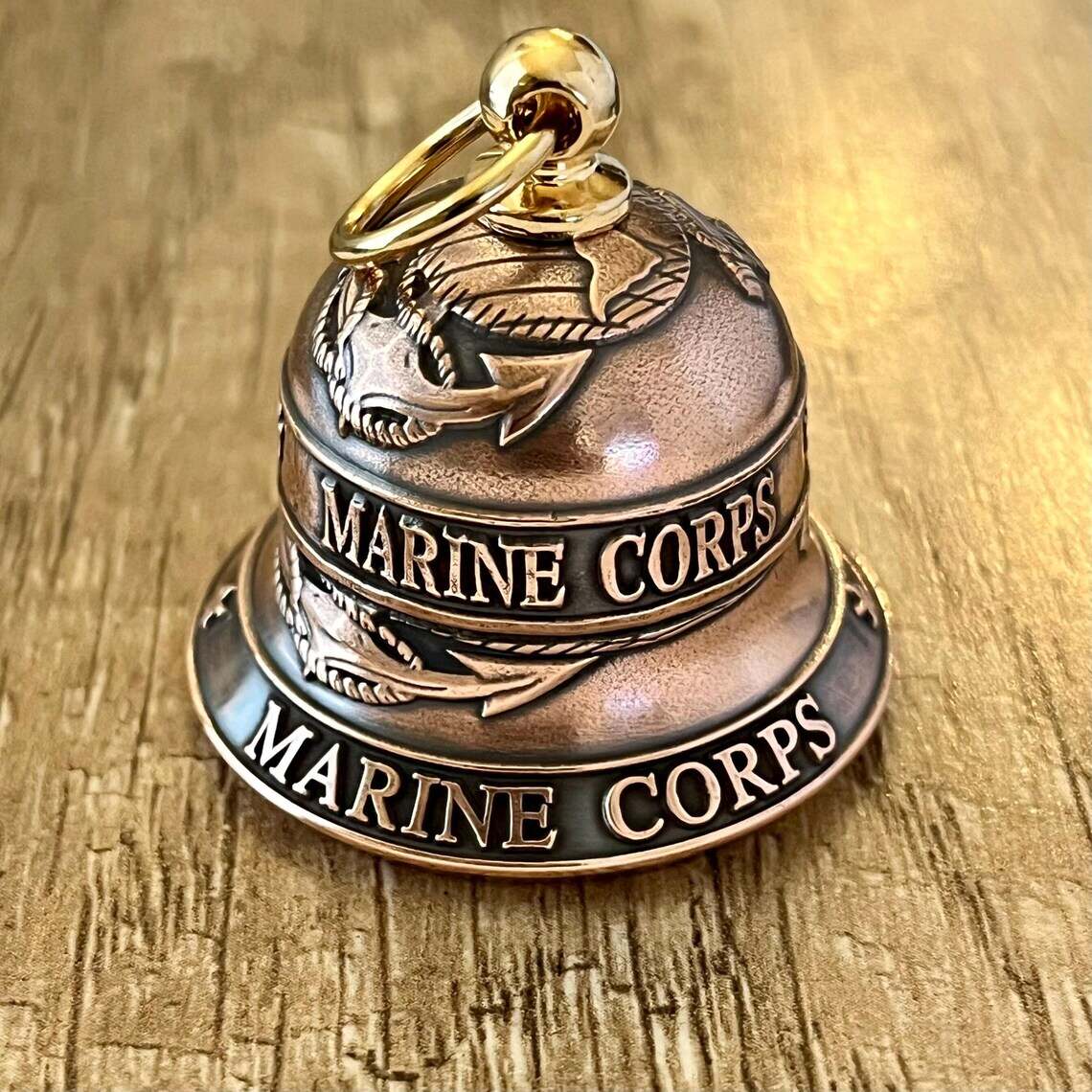 Semper Fi! Handcrafted US Marines Motorcycle Bell