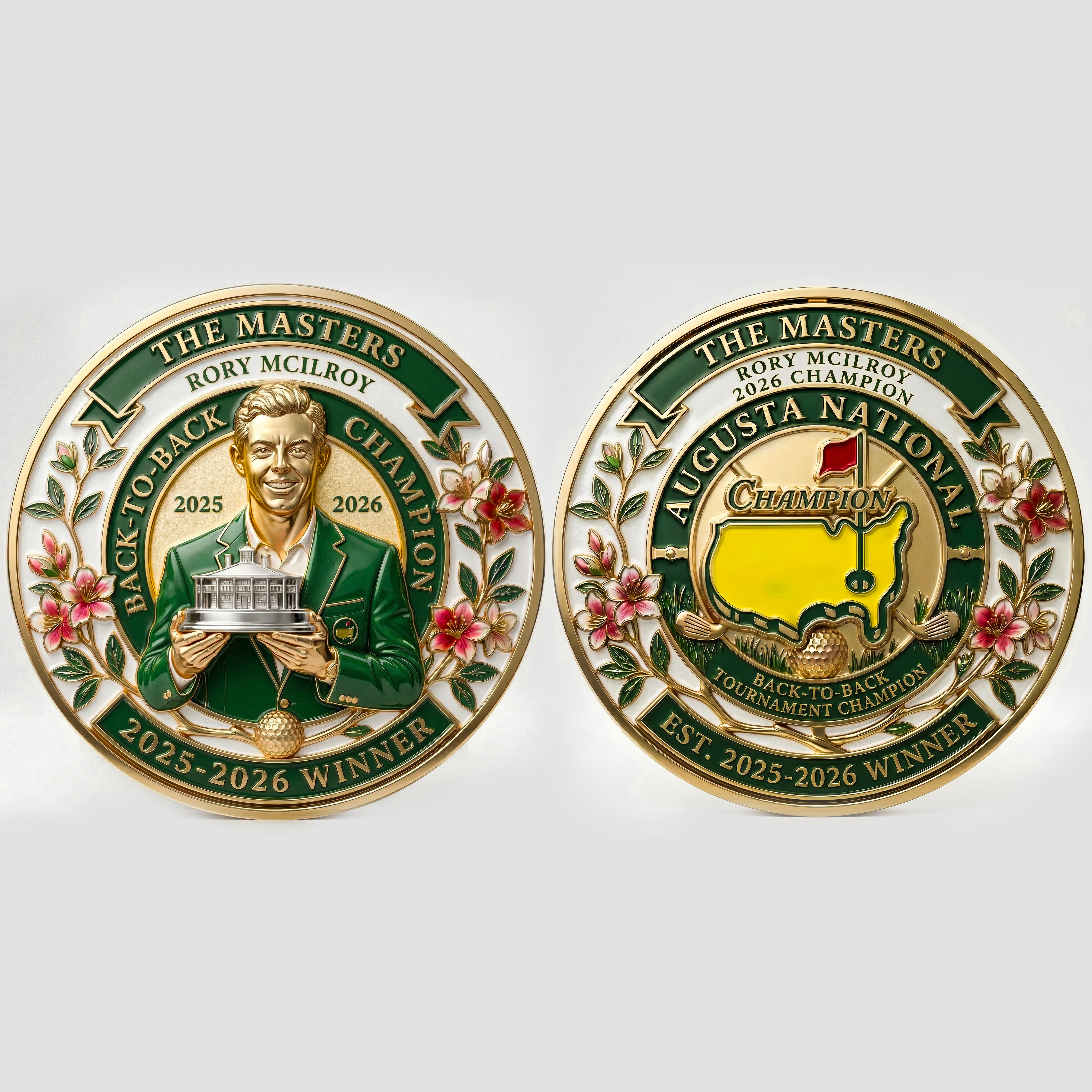 ⛳ RORY MCILROY BACK-TO-BACK MASTERS CHAMPION COMMEMORATIVE COIN!