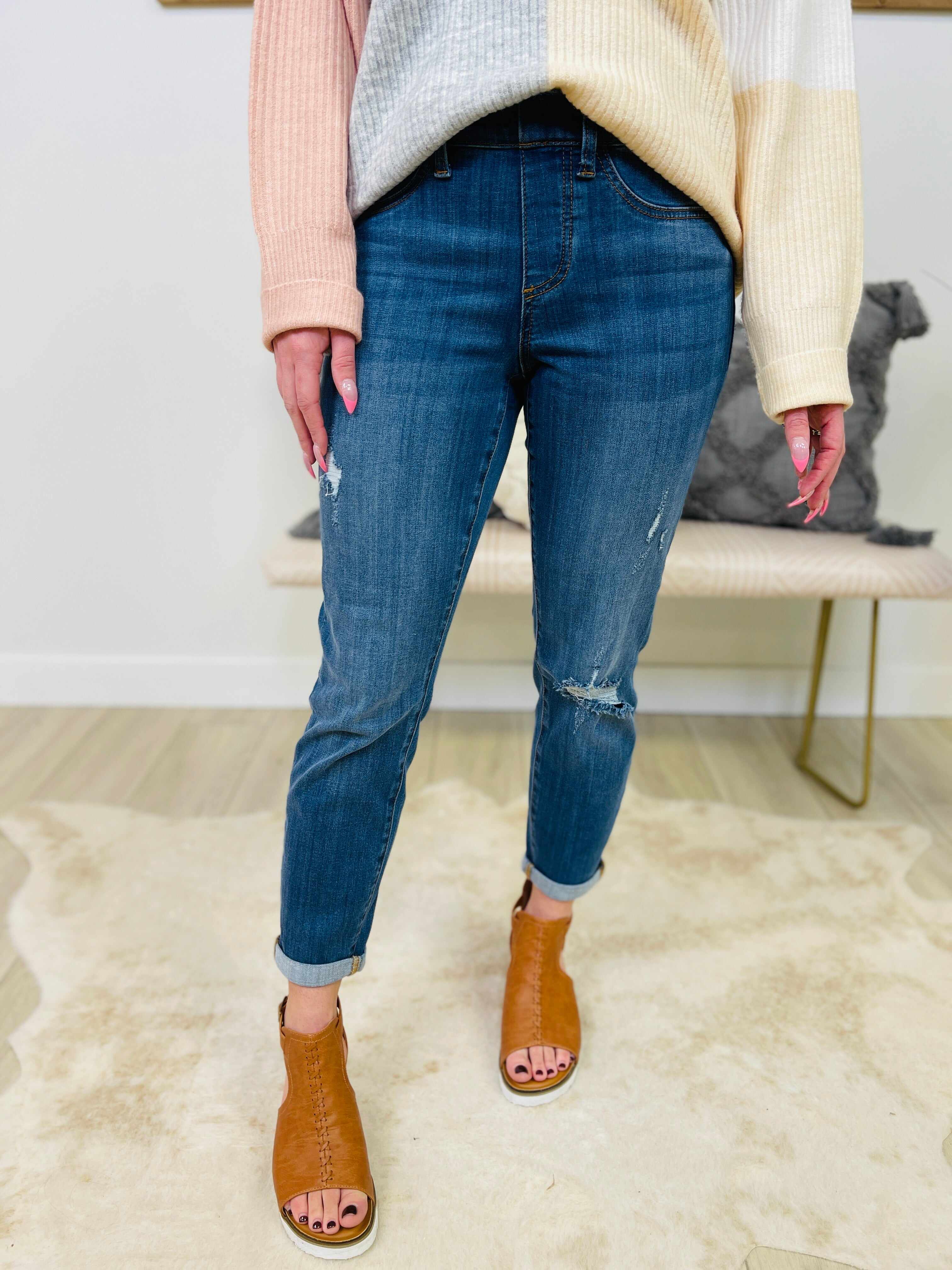 PLUS/REG My First Boyfriend Pull On Jeans