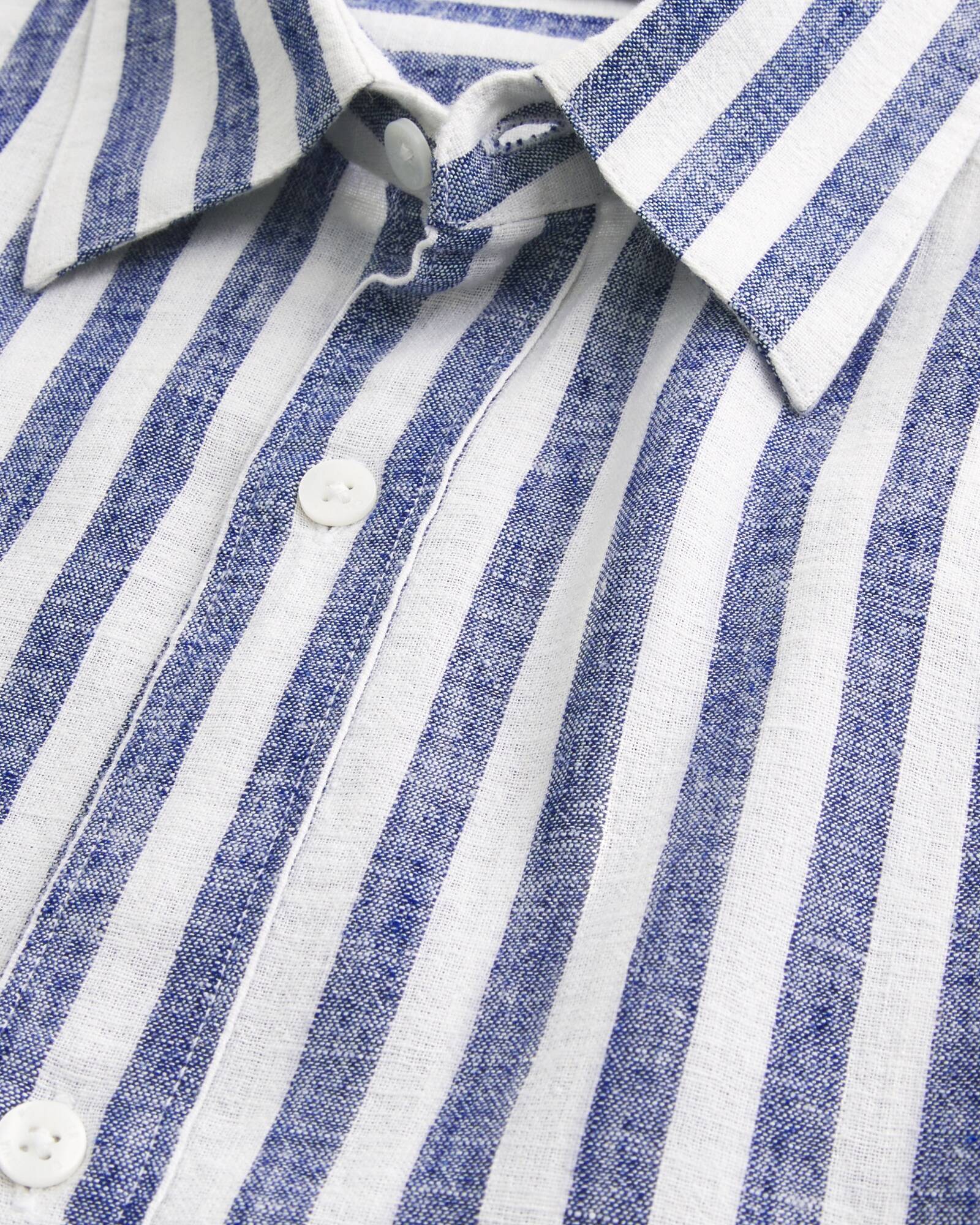 Linen-Blend Button-Through Shirt