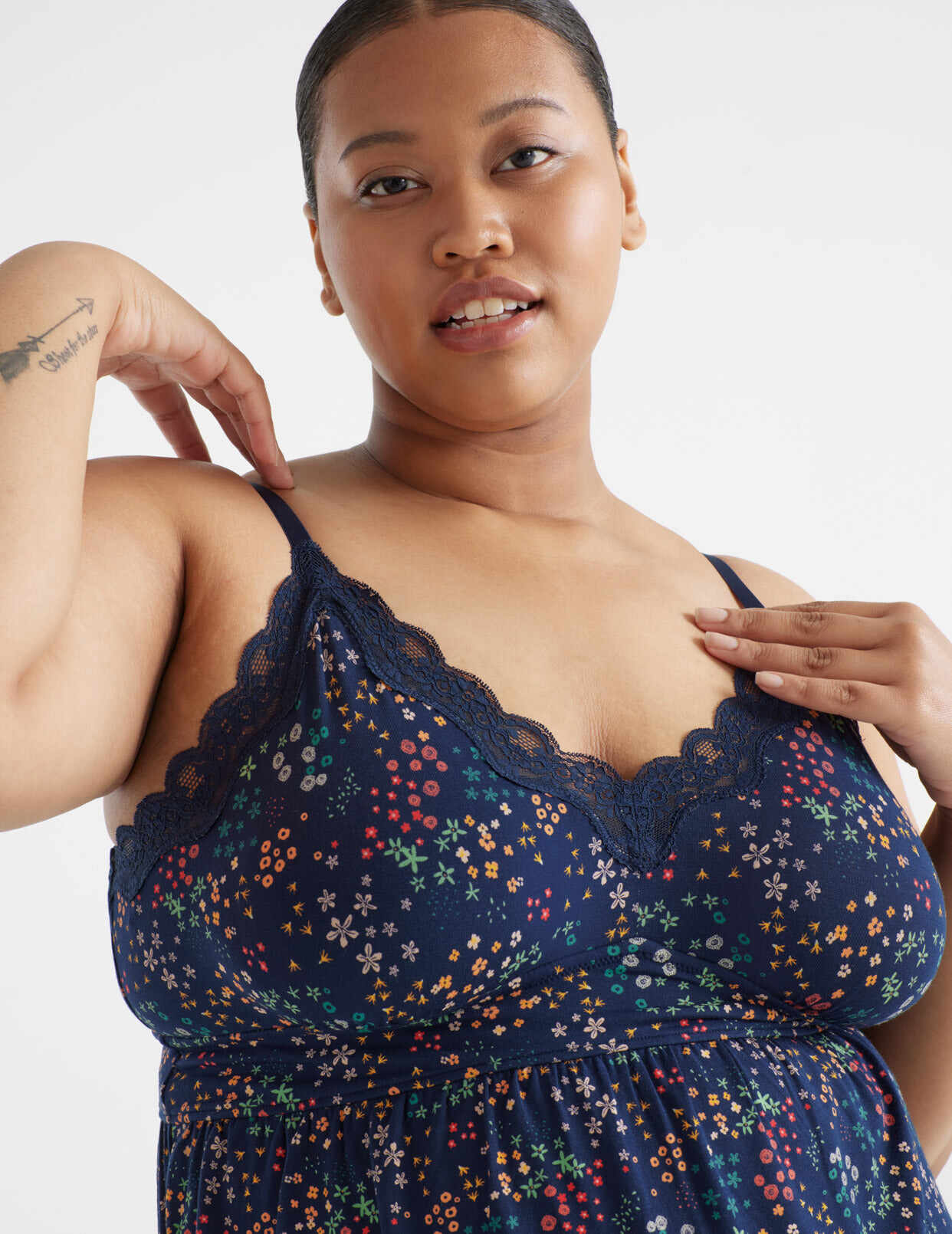 Modal Sleep Set - Lace Trim Cami and Lace Trim Shorts